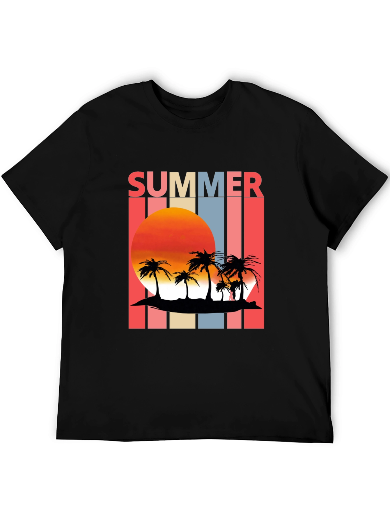 Retro Summer Sunset Palm Tree T-Shirt