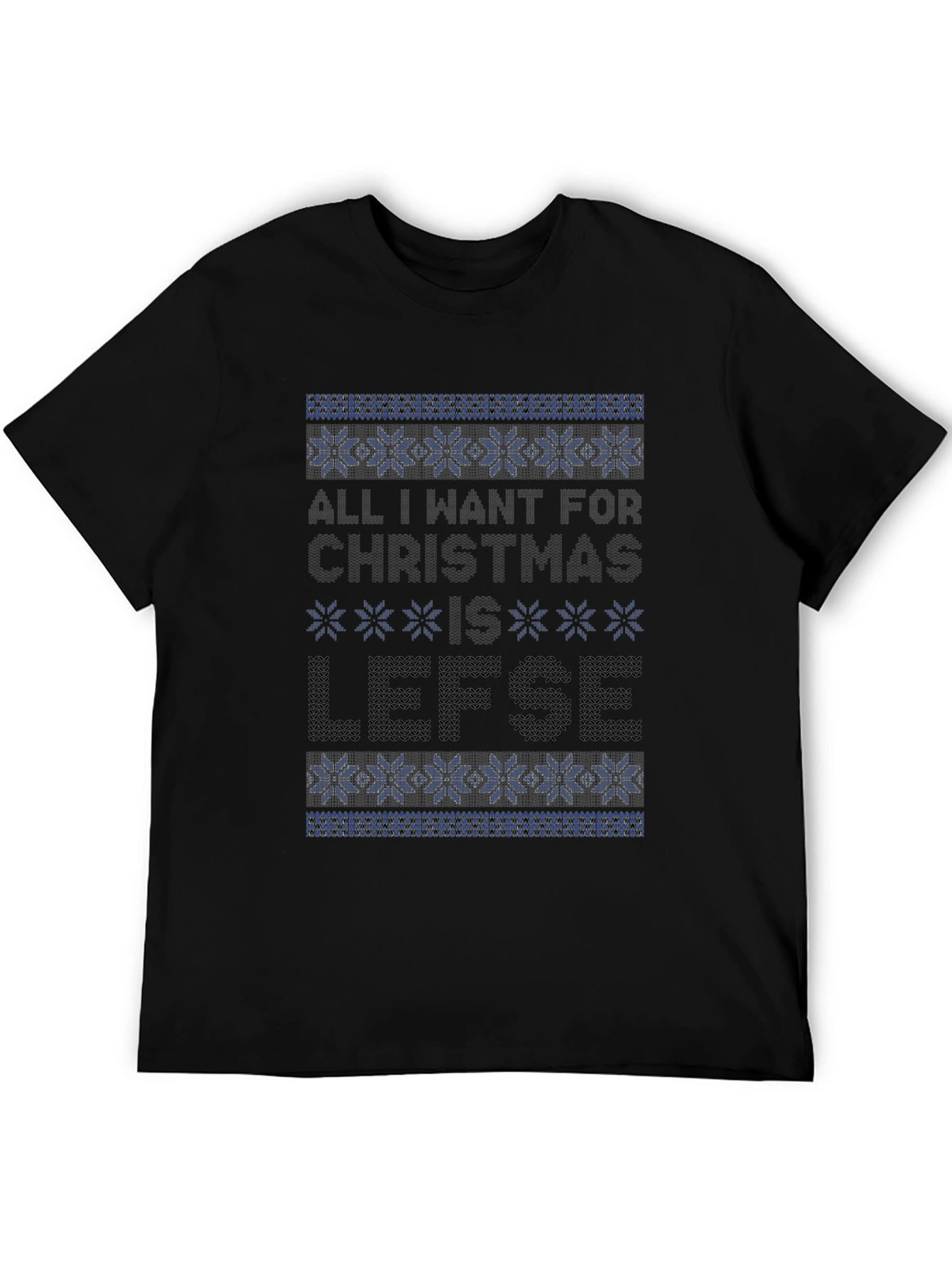 Christmas Lefse Ugly Sweater Style Tee