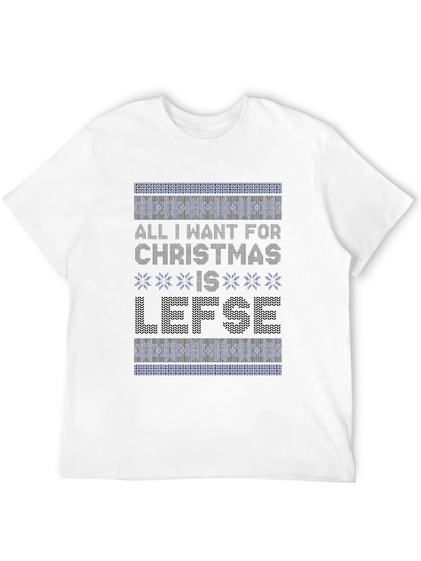 Christmas Lefse Ugly Sweater Style Tee