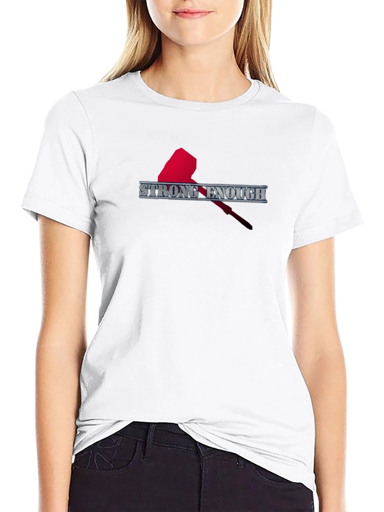 Strong Enough T-Shirt - Mens Black Graphic Tee