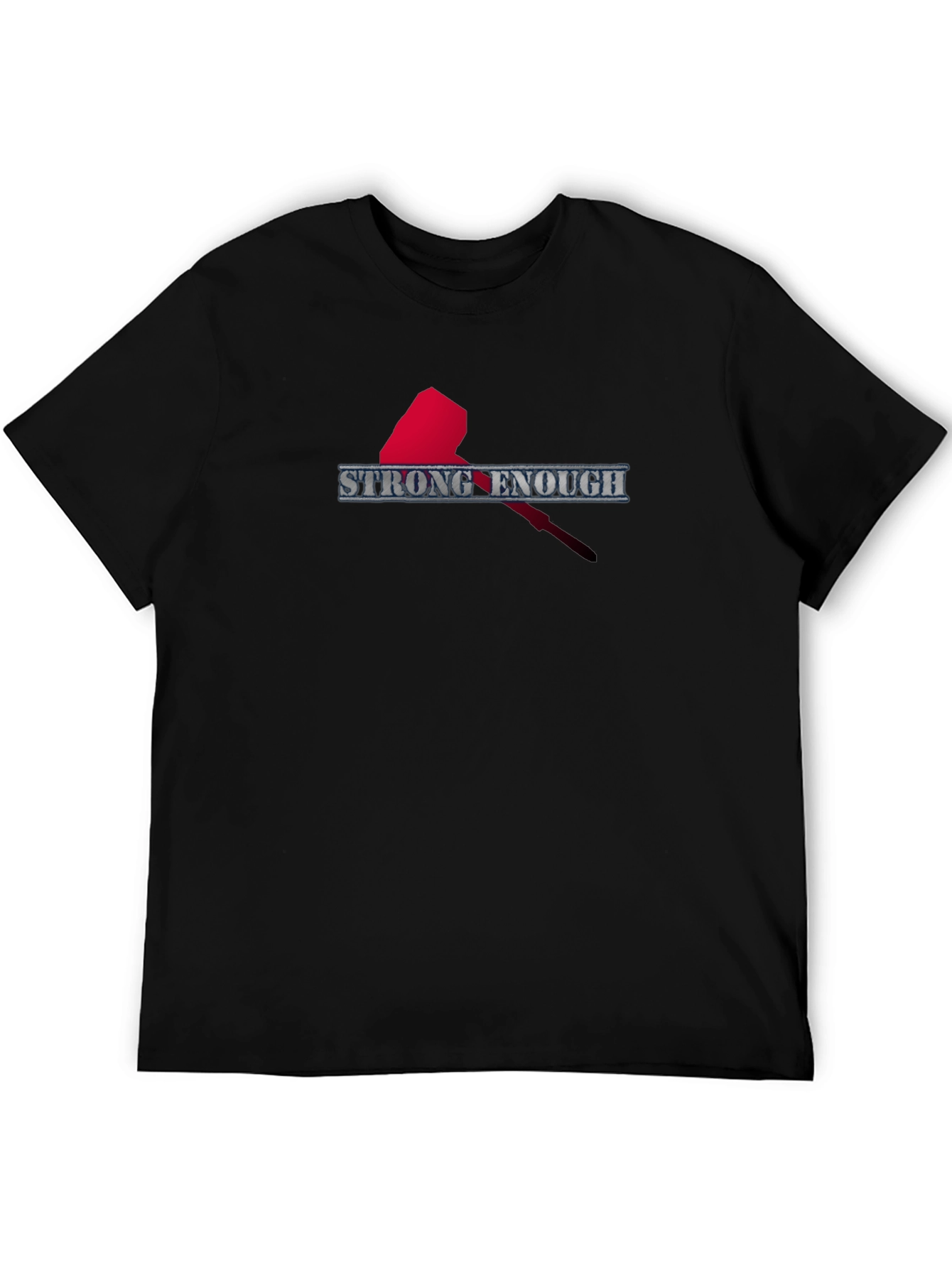 Strong Enough T-Shirt - Mens Black Graphic Tee