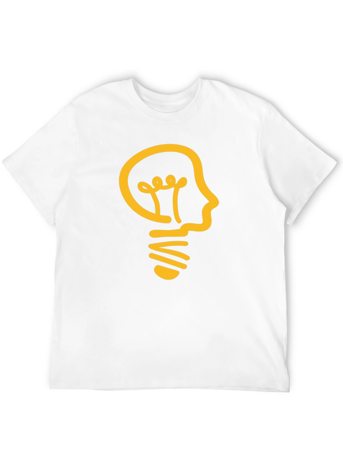 Thinker Bulb Black Tee - Smart Idea Shirt