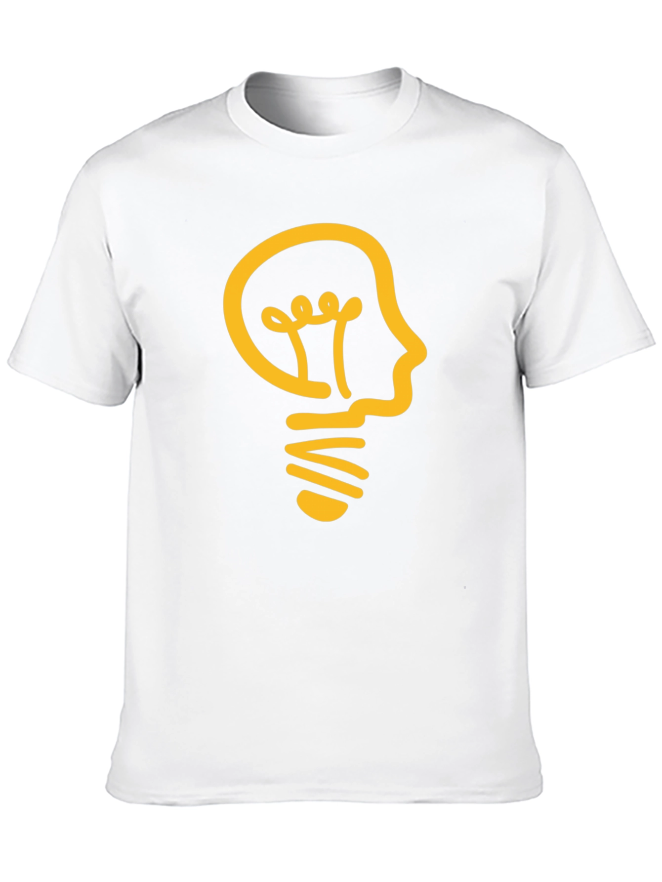 Thinker Bulb Black Tee - Smart Idea Shirt