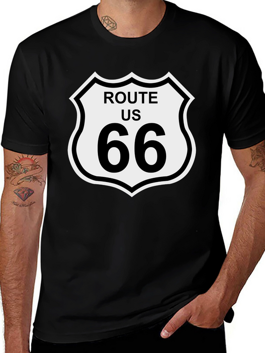 Route 66 Graphic Tee - Classic American Road Trip