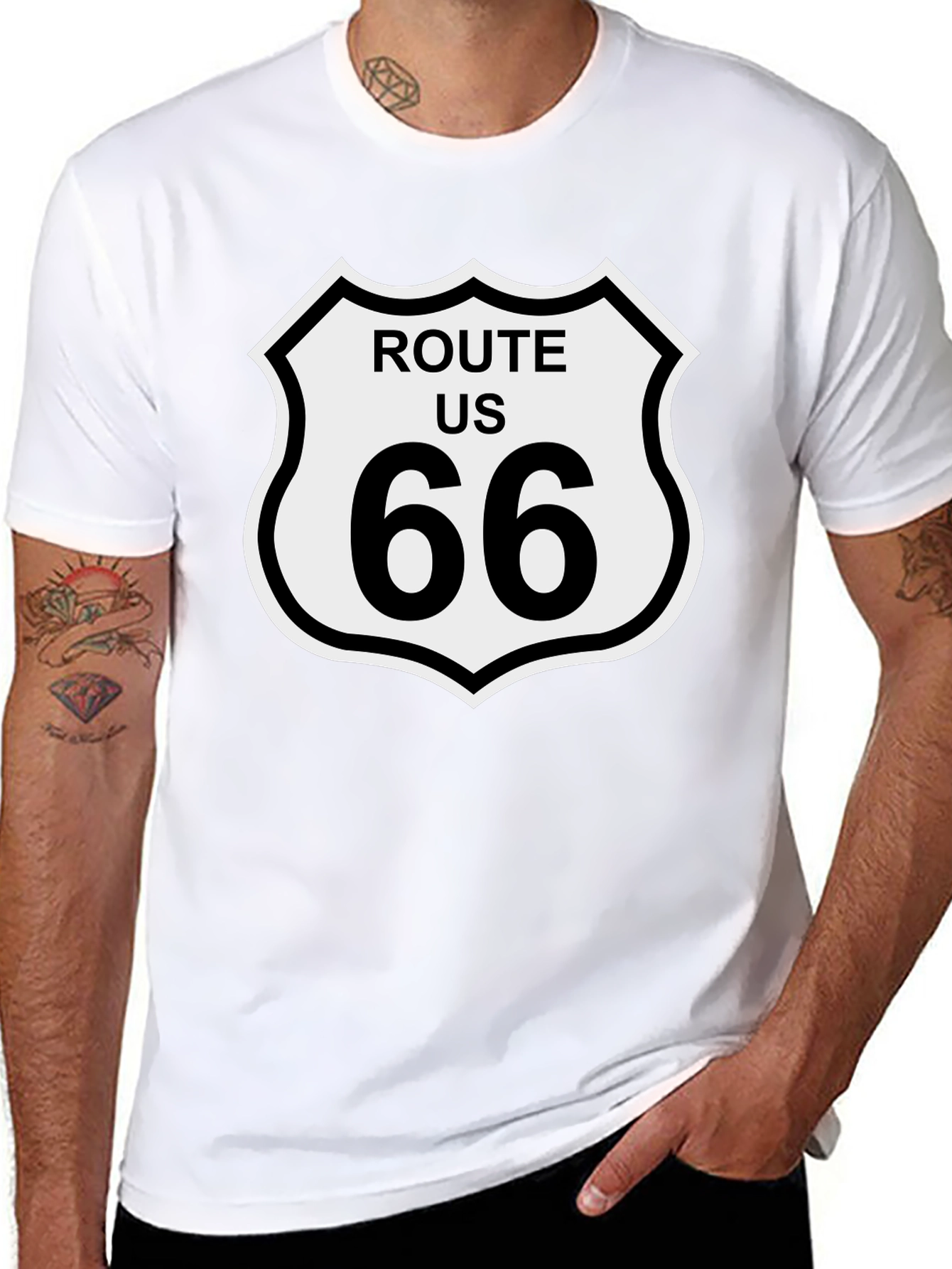 Route 66 Graphic Tee - Classic American Road Trip