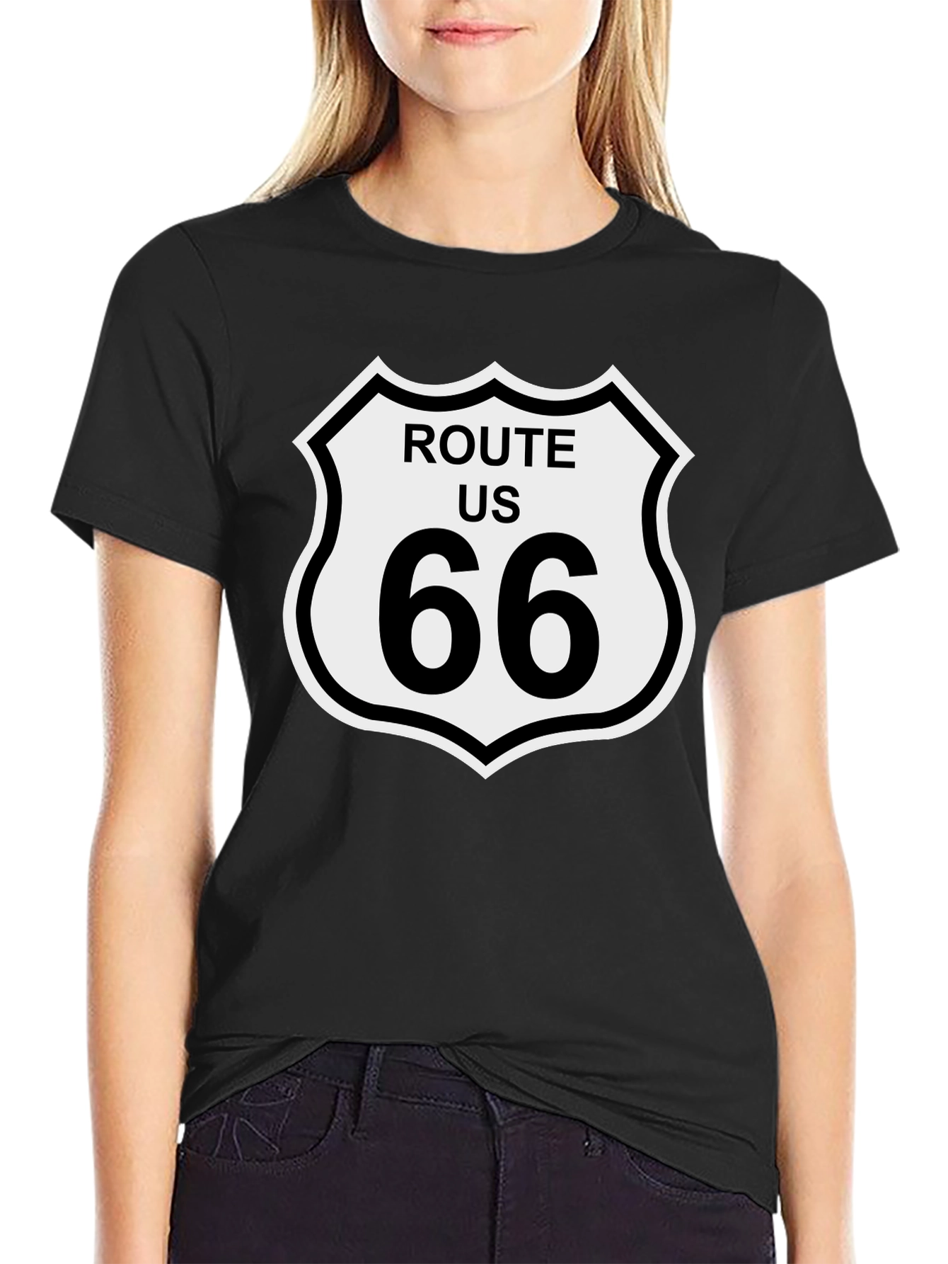 Route 66 Graphic Tee - Classic American Road Trip