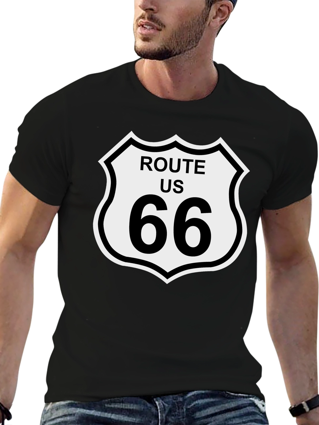 Route 66 Graphic Tee - Classic American Road Trip