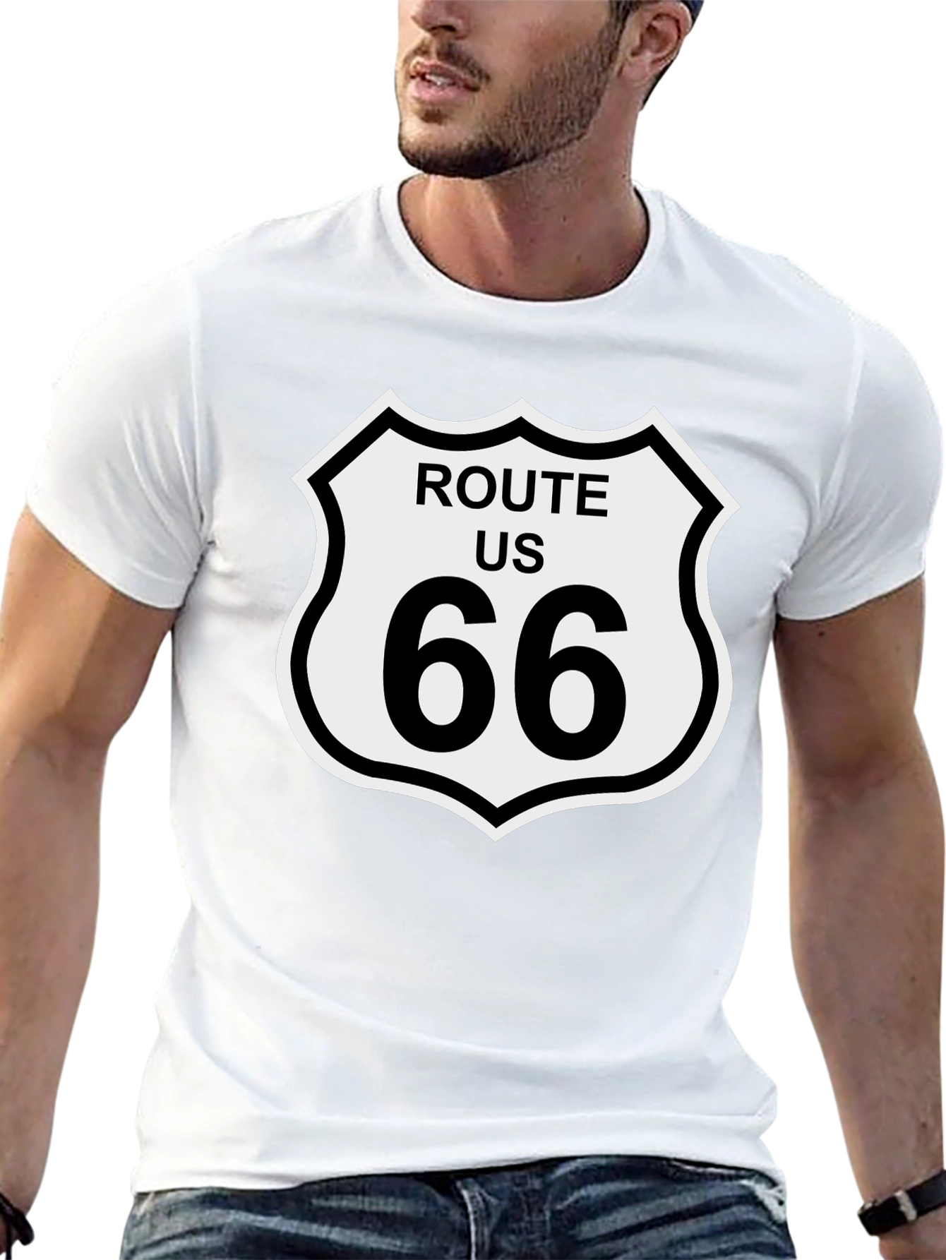 Route 66 Graphic Tee - Classic American Road Trip