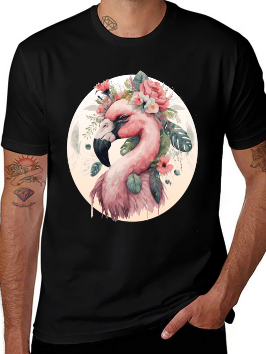 Floral Flamingo Graphic Tee
