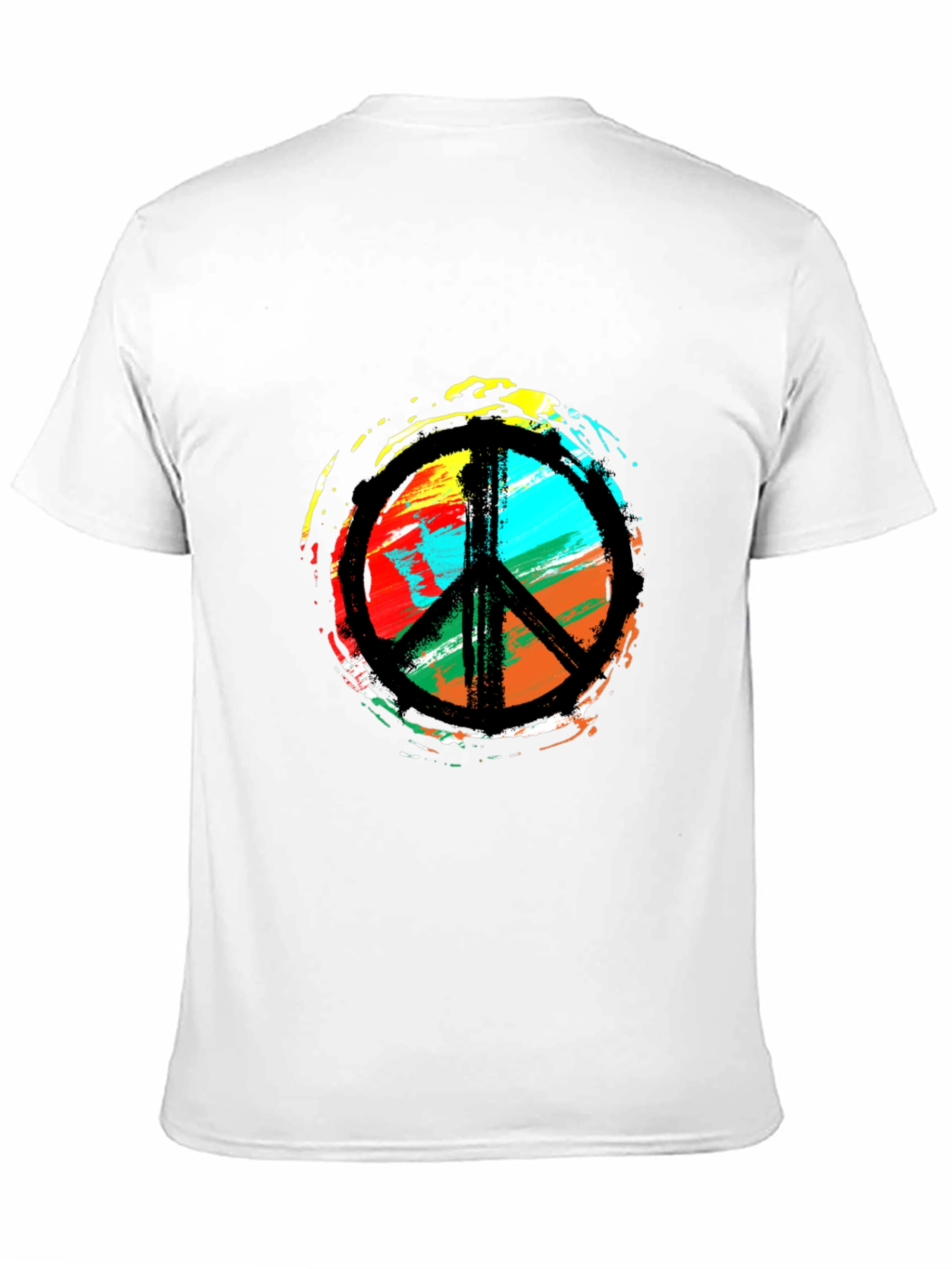 Peace Sign Graphic T-Shirt - Vibrant Artistic Design