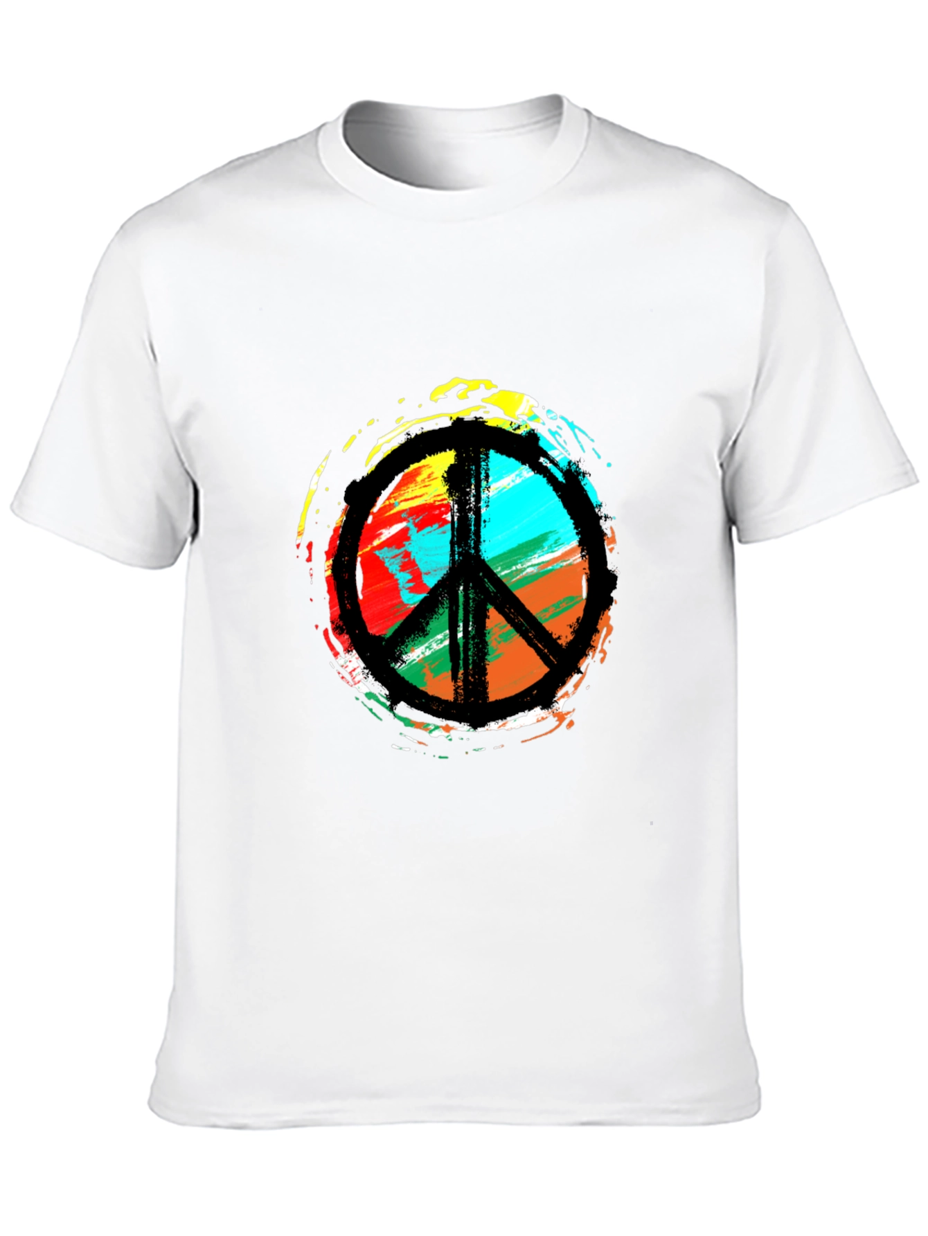 Peace Sign Graphic T-Shirt - Vibrant Artistic Design