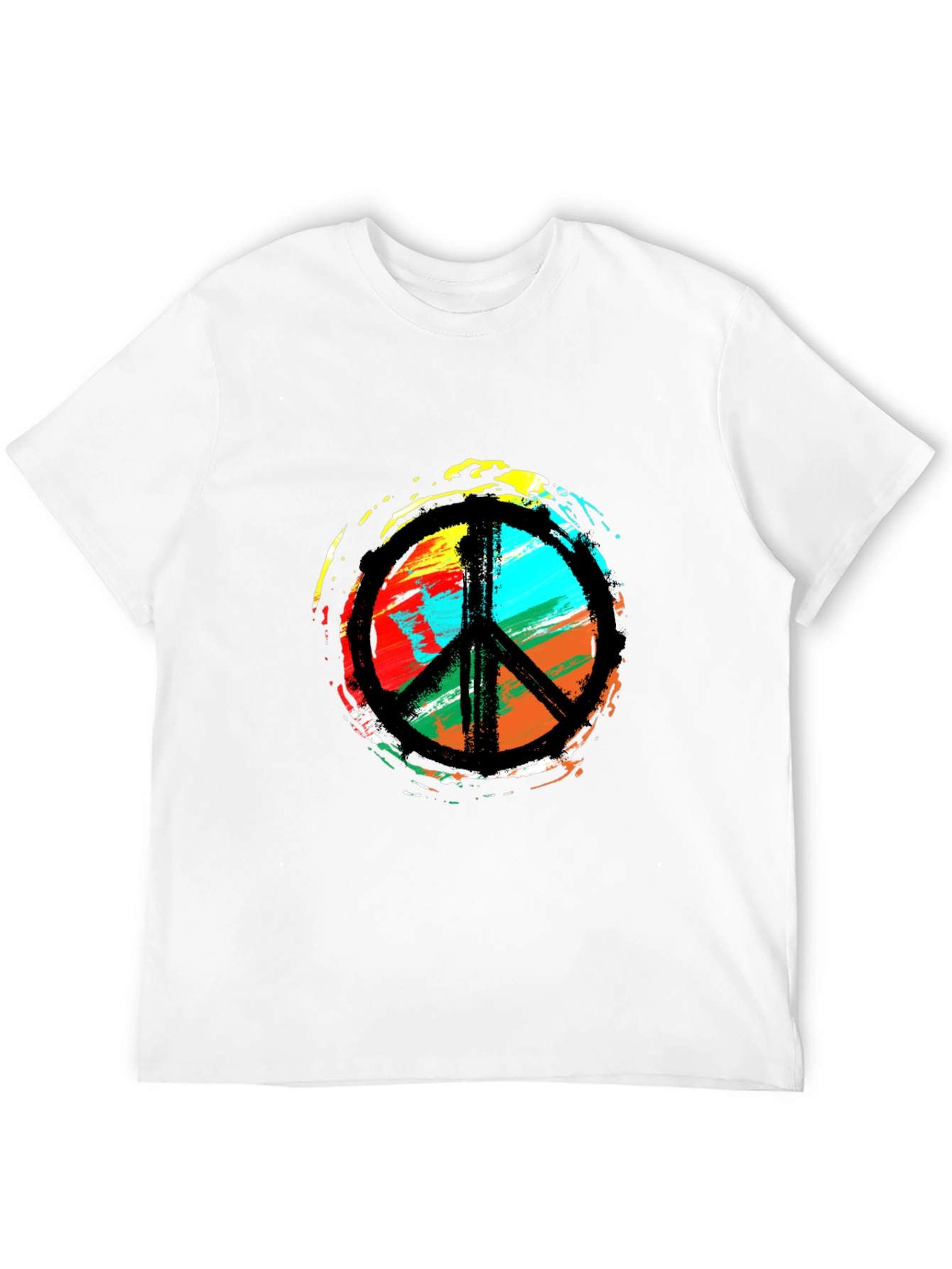 Peace Sign Graphic T-Shirt - Vibrant Artistic Design