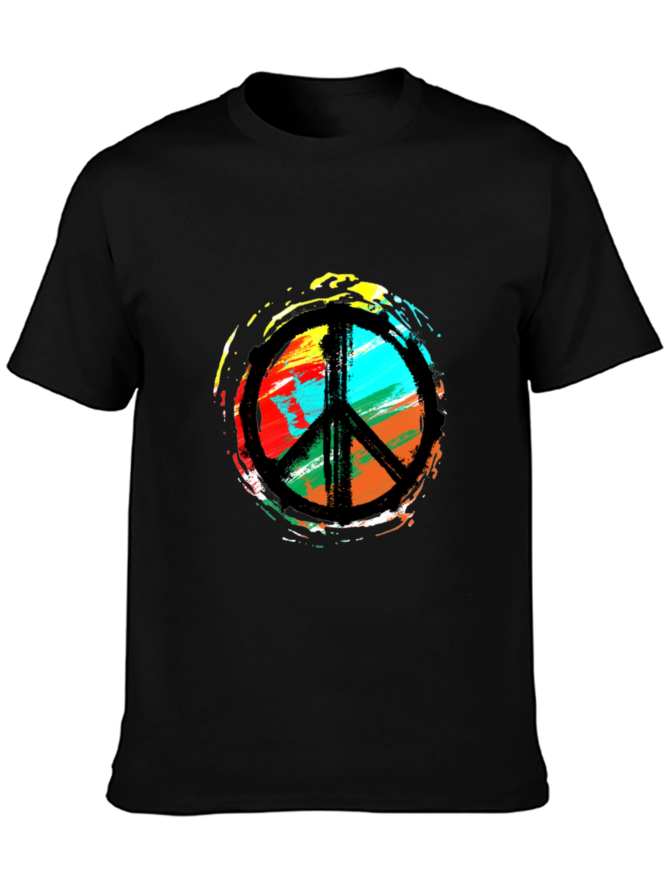 Peace Sign Graphic T-Shirt - Vibrant Artistic Design