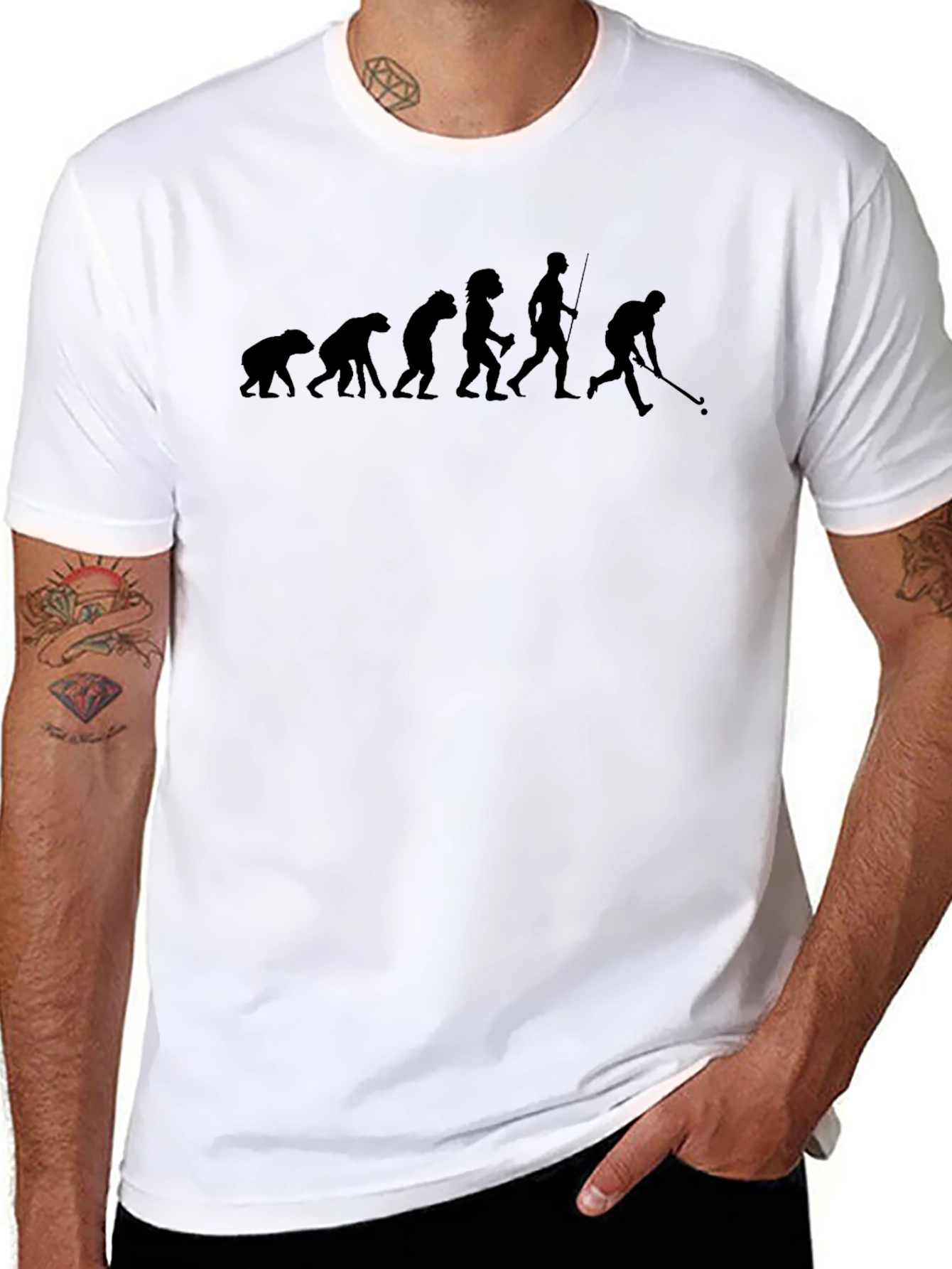 Evolution of Hockey T-Shirt - Black Cotton Tee