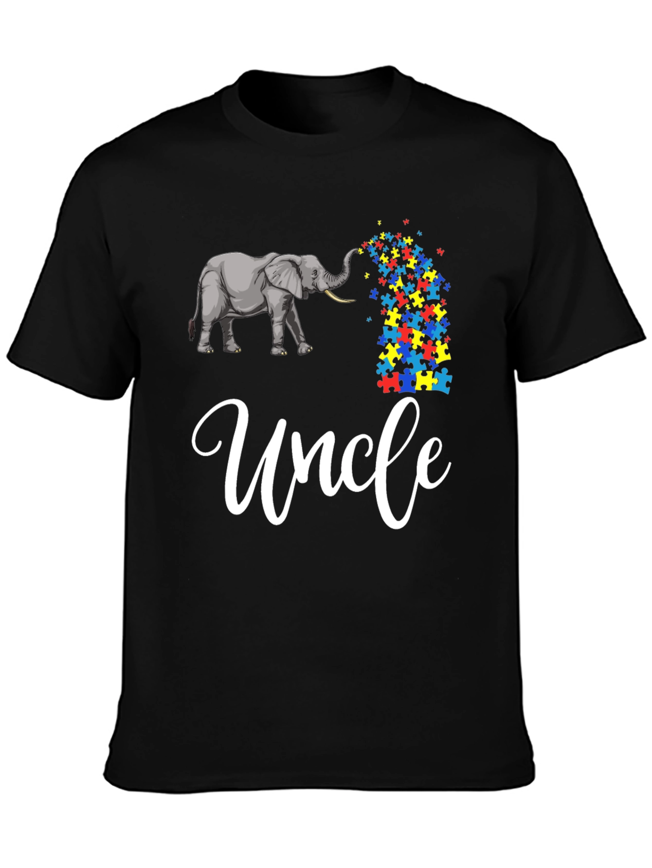Autism Awareness Uncle Elephant T-Shirt