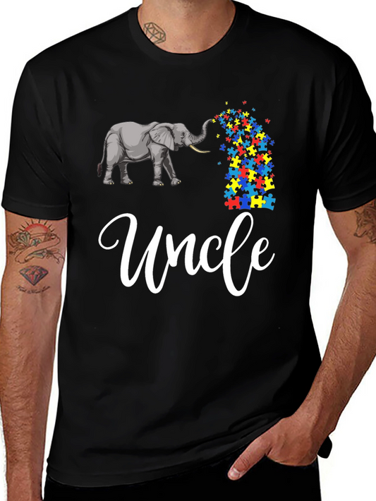 Autism Awareness Uncle Elephant T-Shirt