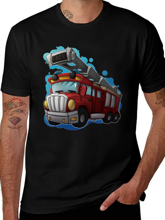 Cartoon Fire Truck T-Shirt