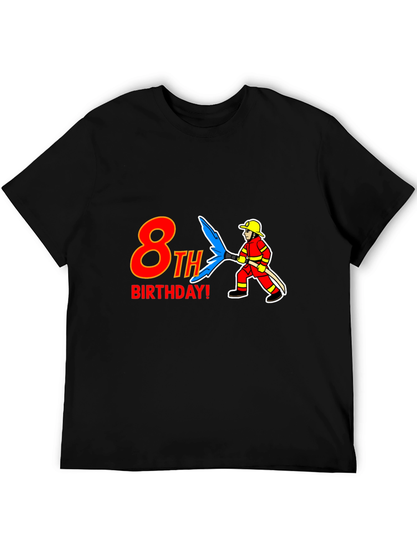 8th Birthday Firefighter T-Shirt