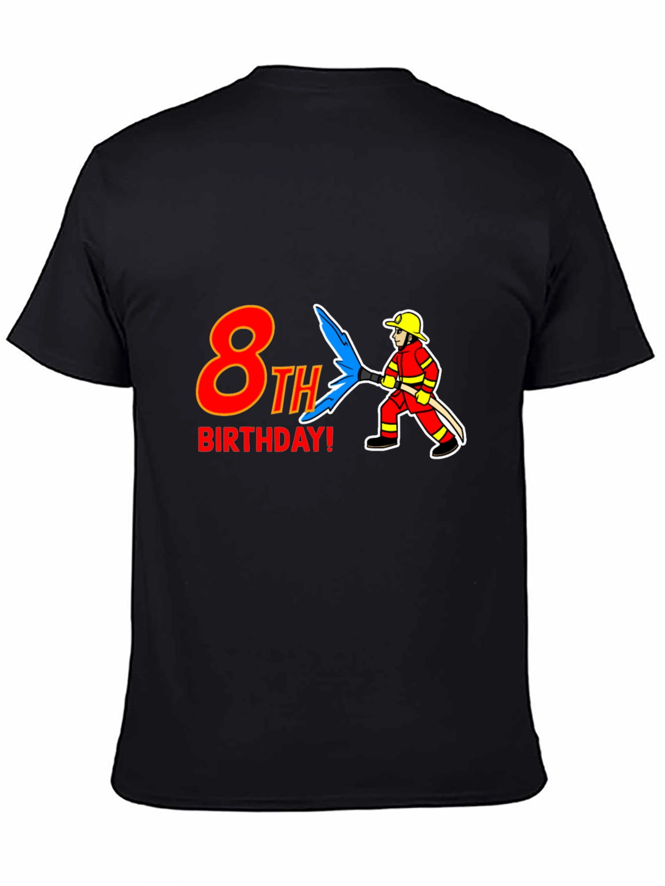 8th Birthday Firefighter T-Shirt