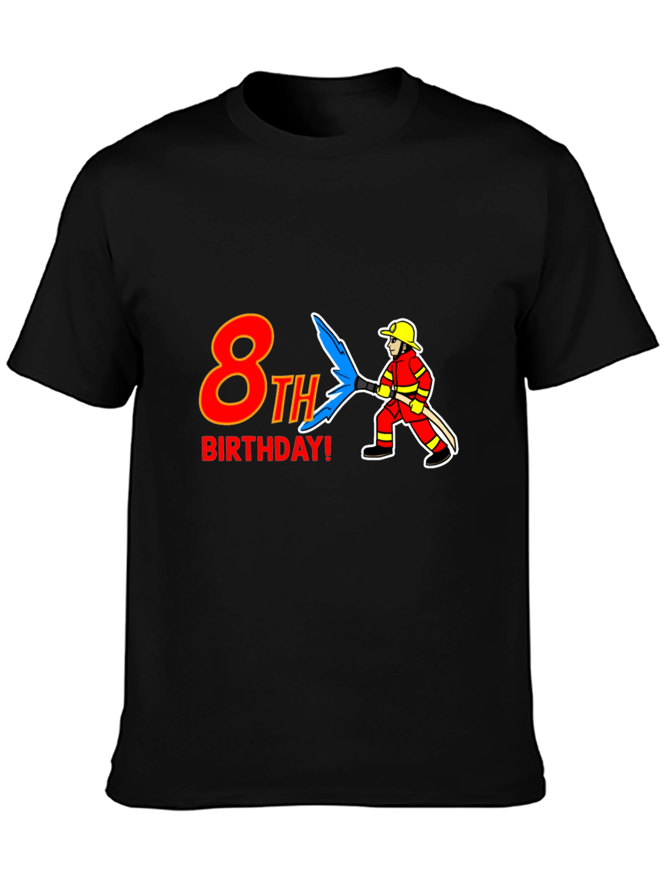 8th Birthday Firefighter T-Shirt