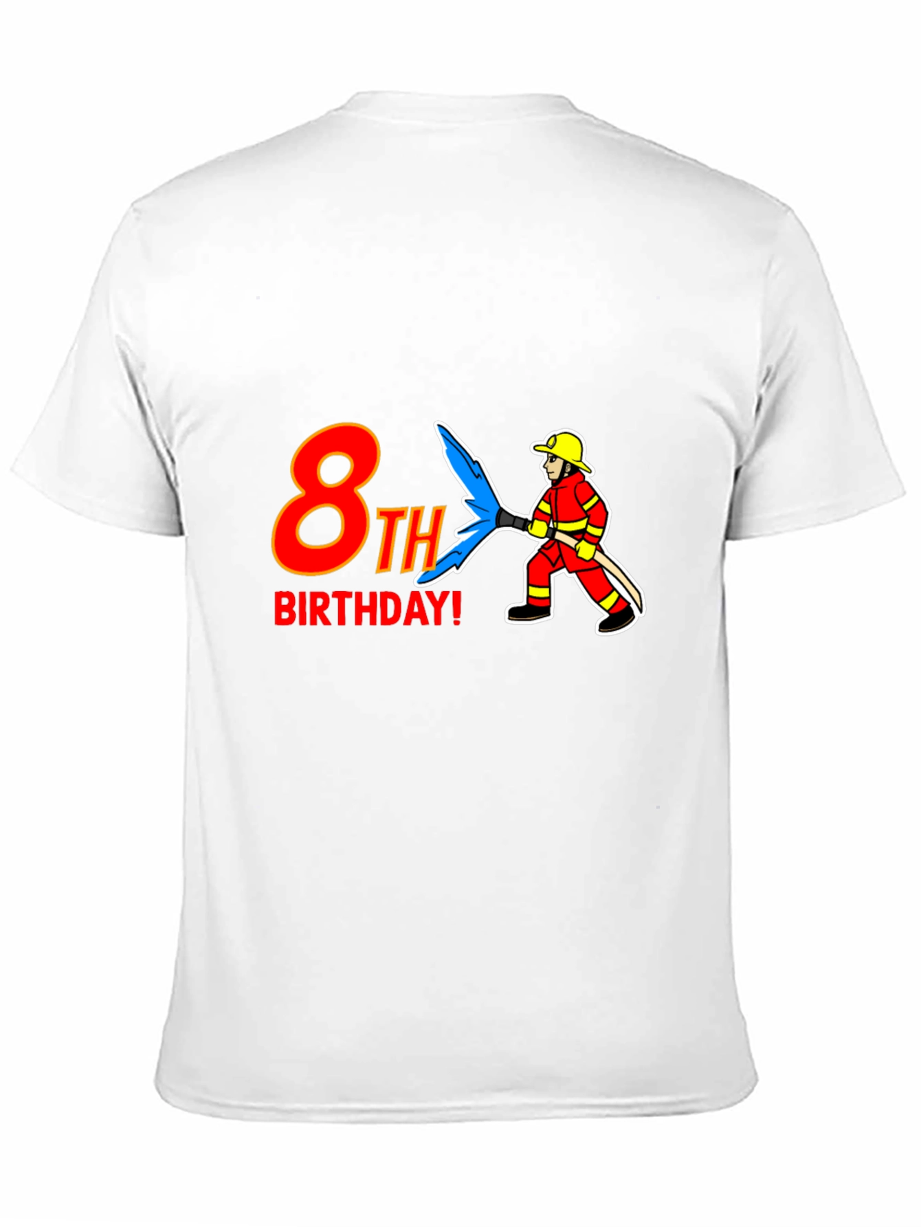 8th Birthday Firefighter T-Shirt