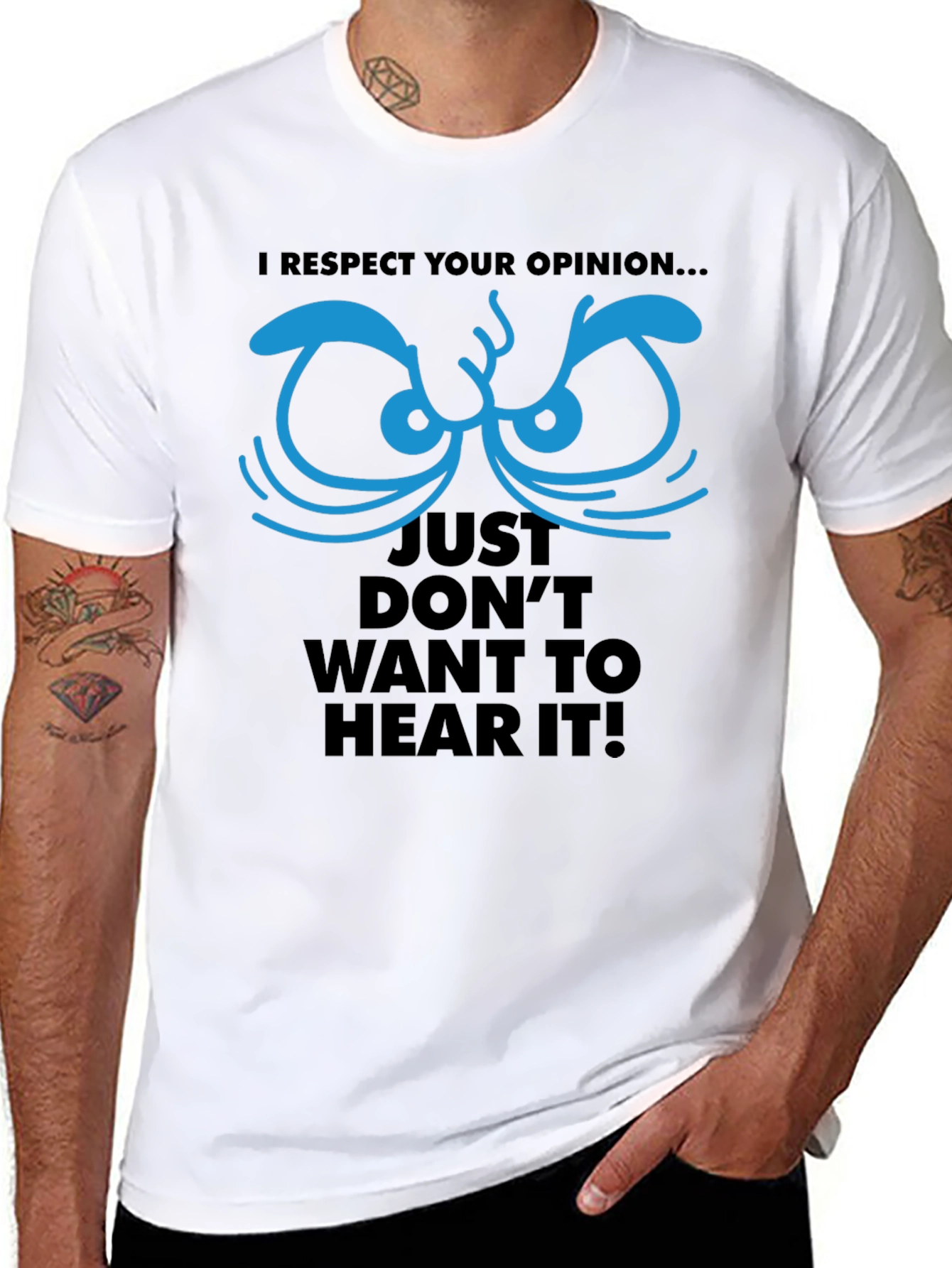 Respect Your Opinion Graphic Tee - Funny Novelty T-Shirt