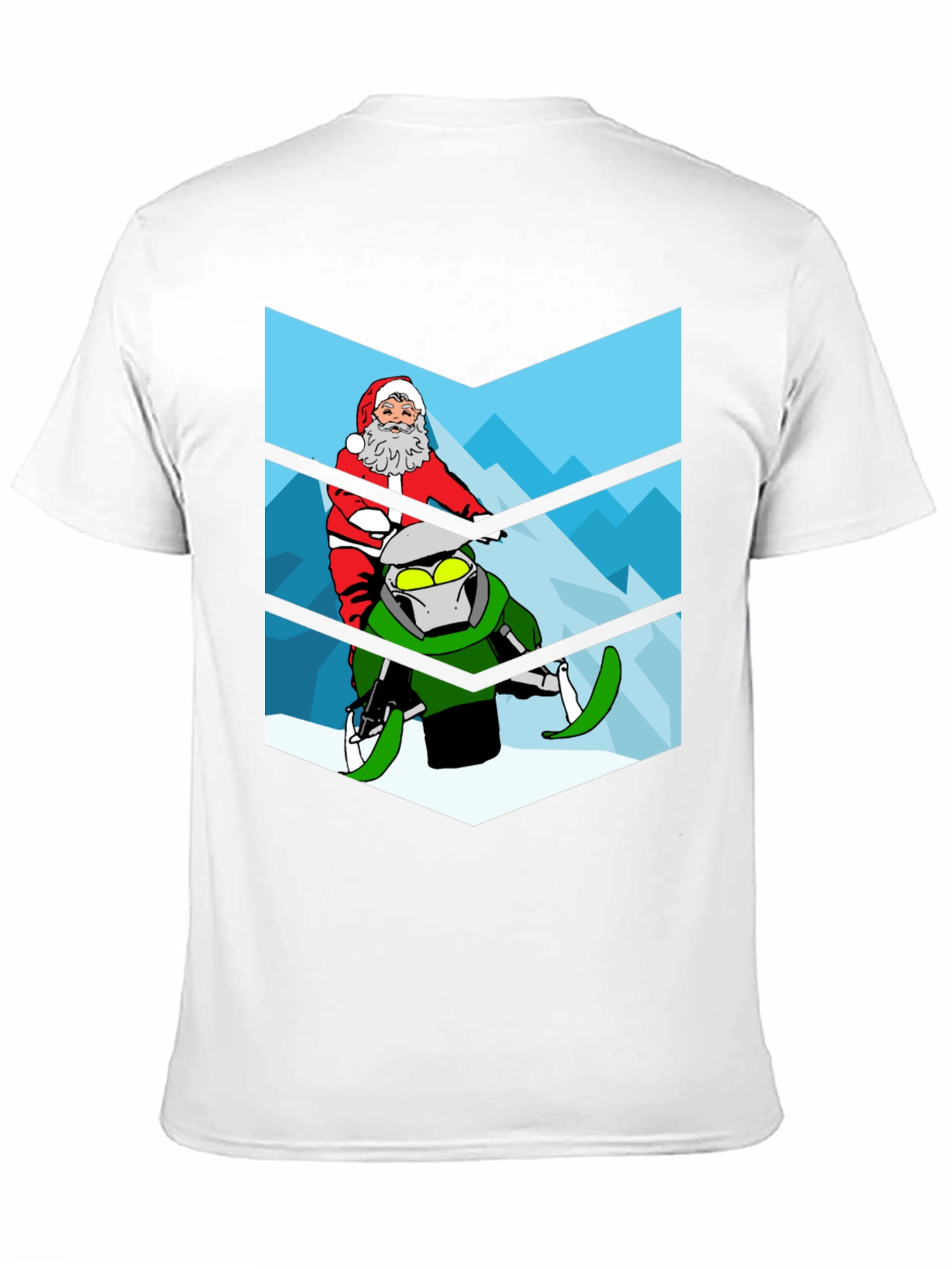 Santa on a Snowmobile Graphic Tee