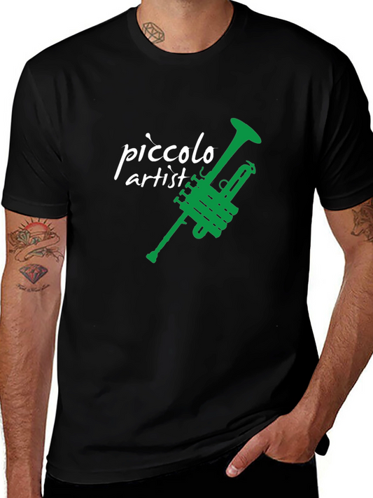 Piccolo Artist Trumpet Graphic Tee - Black