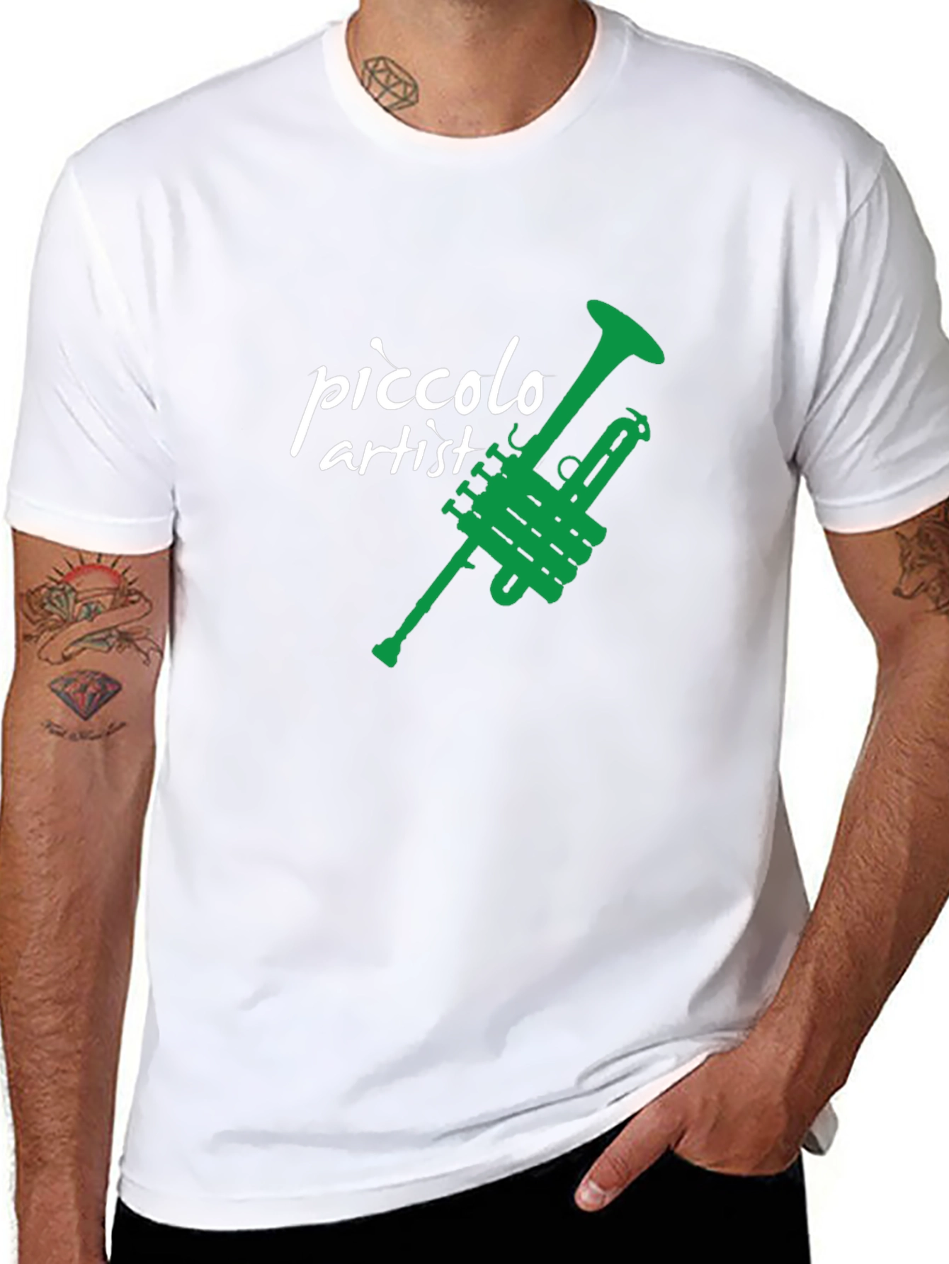 Piccolo Artist Trumpet Graphic Tee - Black