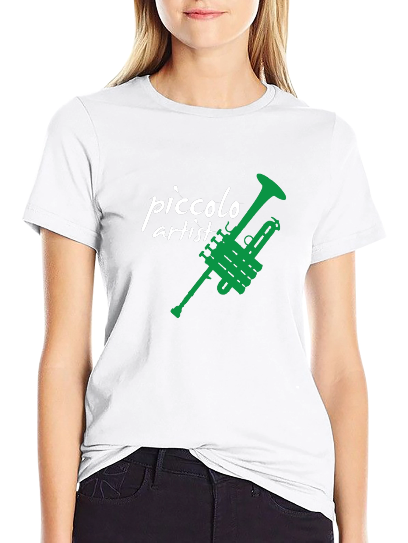 Piccolo Artist Trumpet Graphic Tee - Black