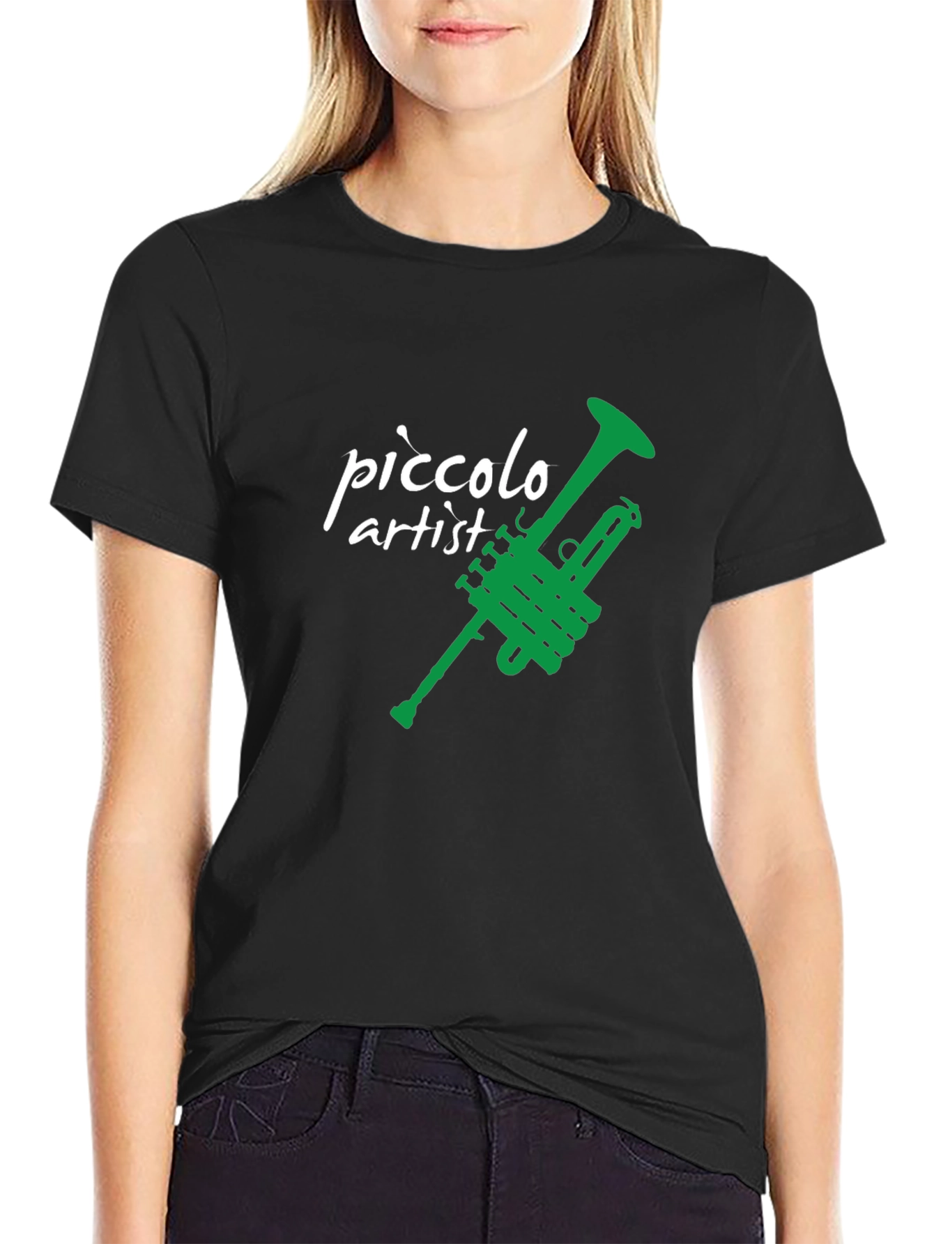 Piccolo Artist Trumpet Graphic Tee - Black