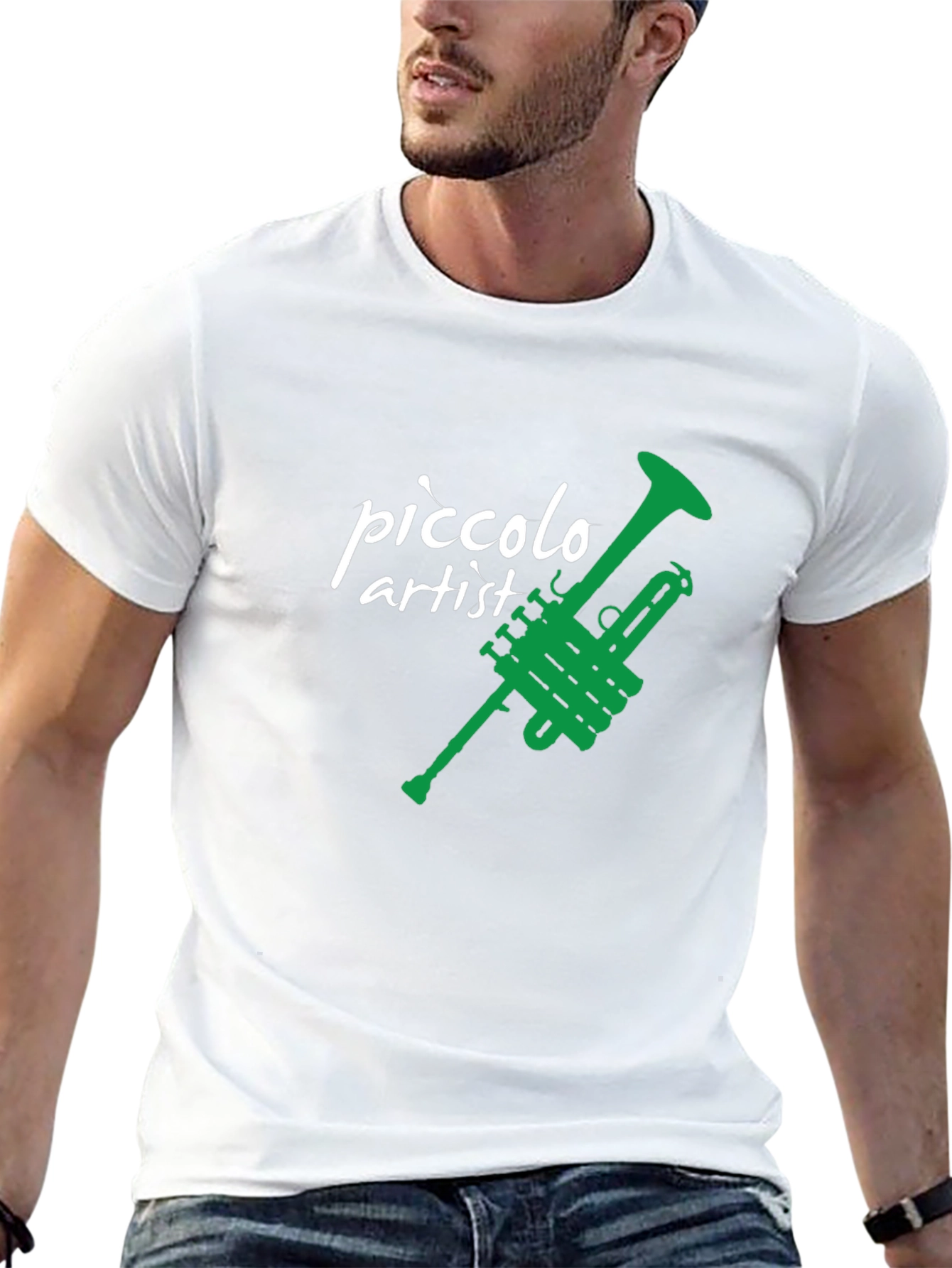 Piccolo Artist Trumpet Graphic Tee - Black