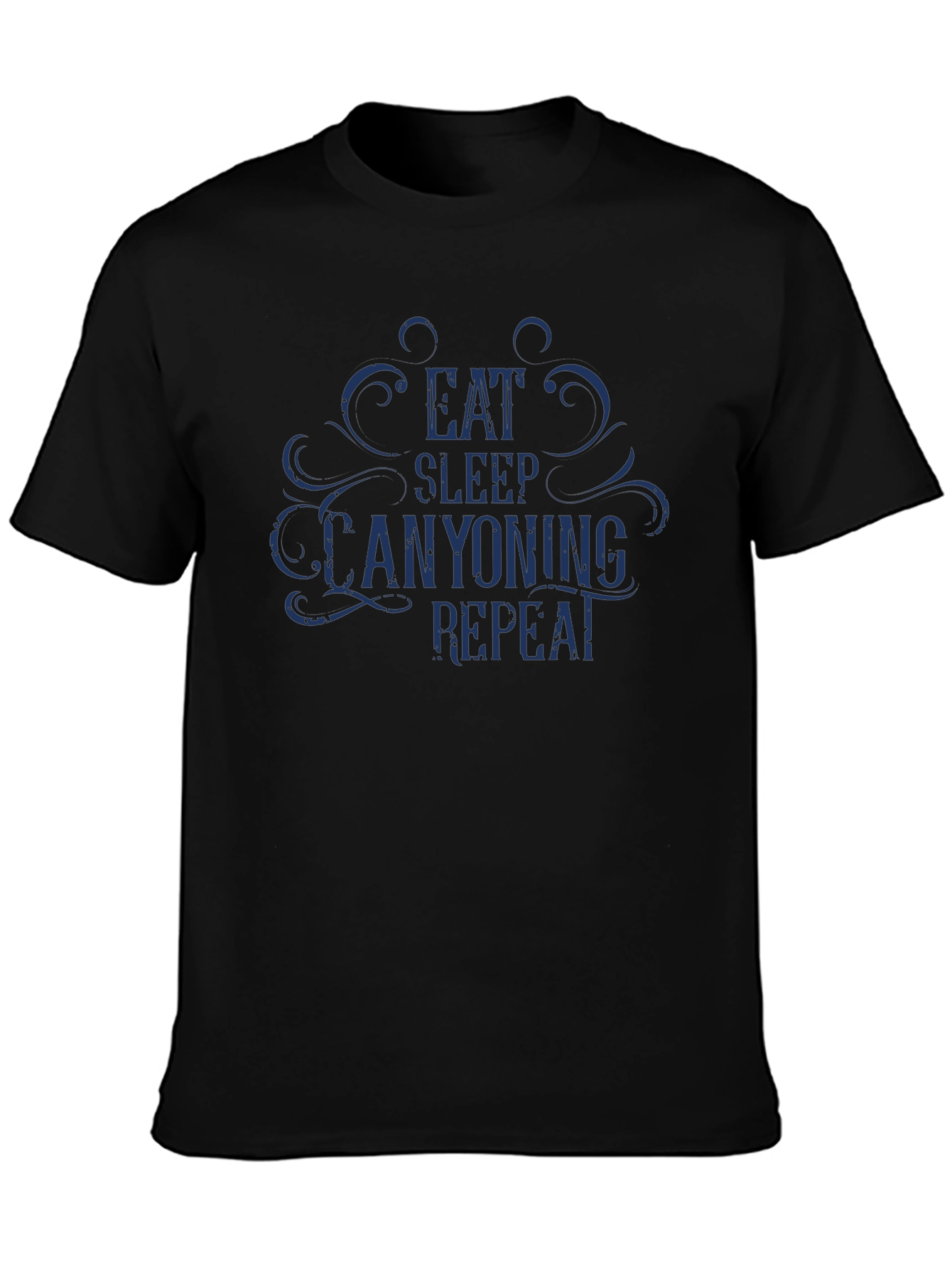 Eat Sleep Canyoning Repeat Black T-Shirt
