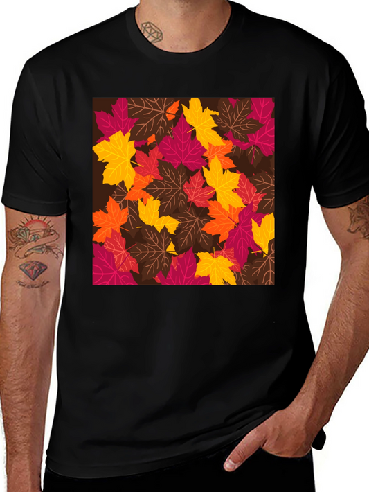 Autumn Leaves Graphic Tee - Stylish Fall T-Shirt