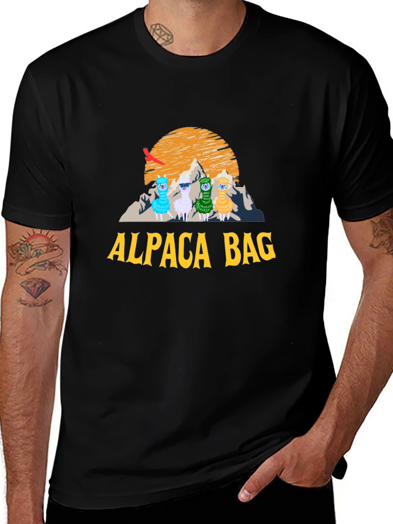 Alpaca Bag Graphic T-Shirt - Stylish Cotton Tee