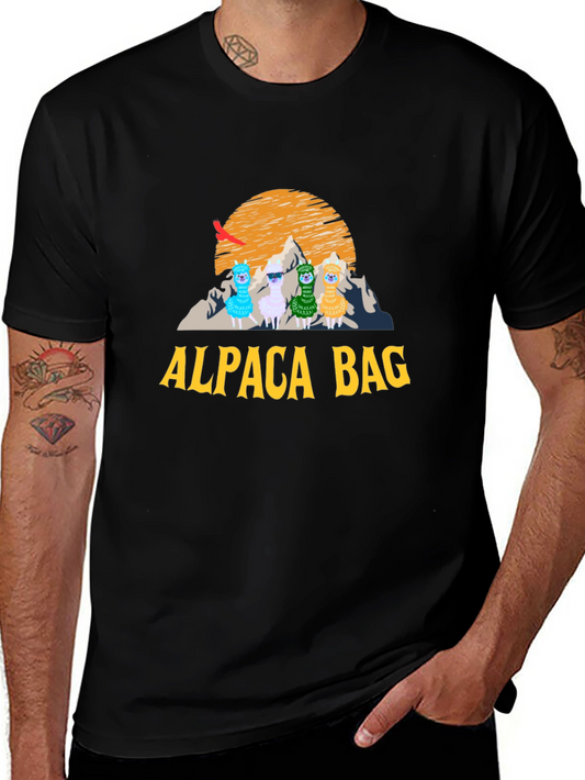 Alpaca Bag Graphic T-Shirt - Stylish Cotton Tee