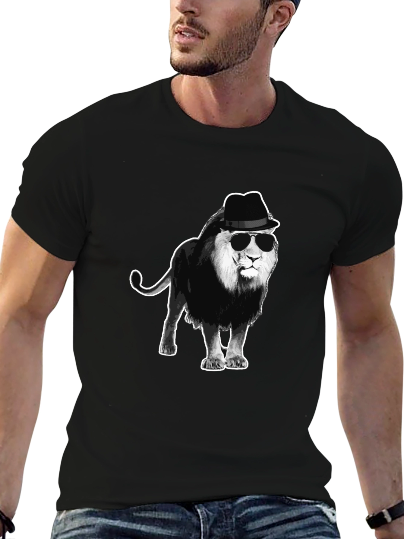 Cool Lion in Hat T-Shirt