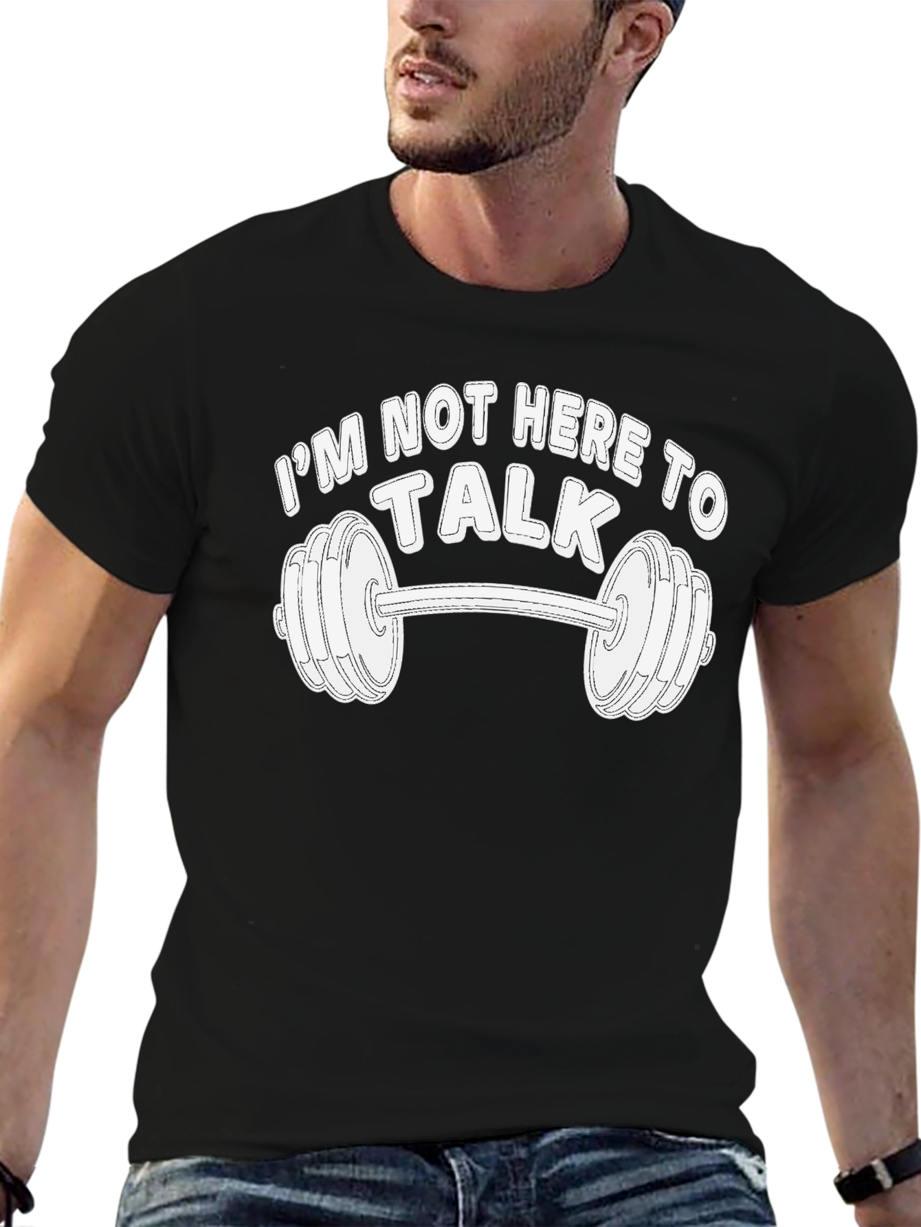 Gym Motivation T-Shirt - Im Not Here to Talk