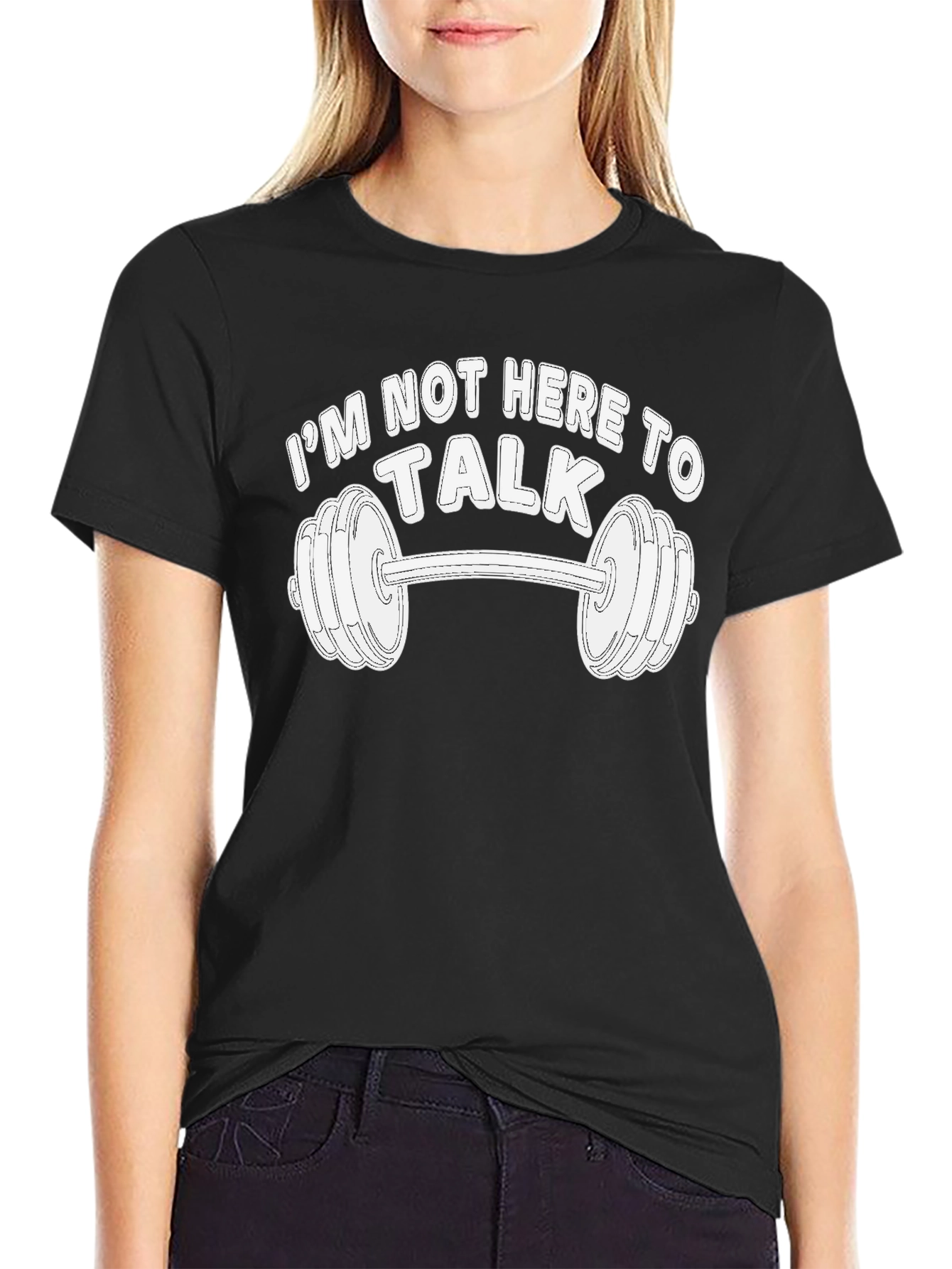 Gym Motivation T-Shirt - Im Not Here to Talk