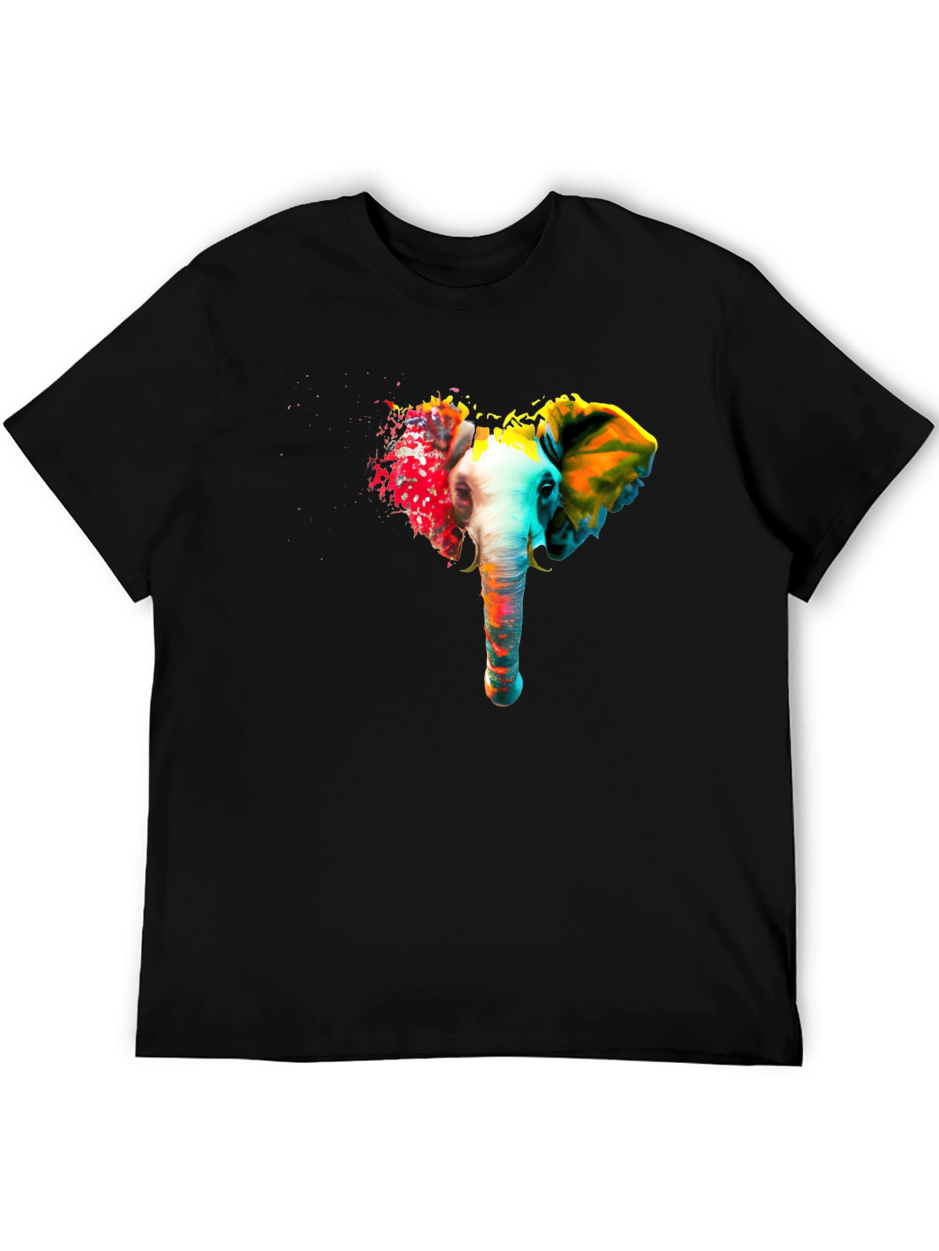 Vibrant Elephant Graphic T-Shirt - Unique Art Tee