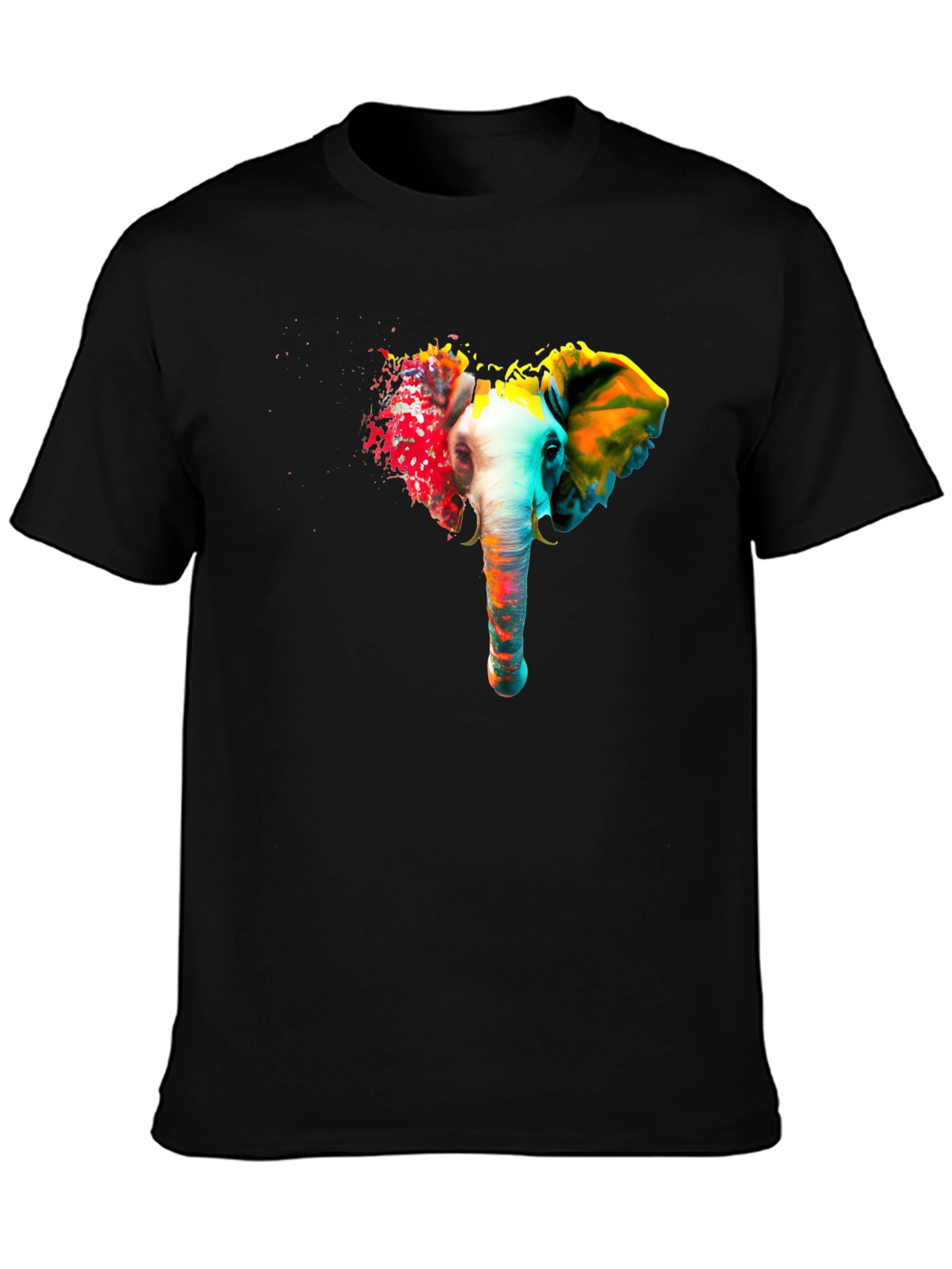 Vibrant Elephant Graphic T-Shirt - Unique Art Tee
