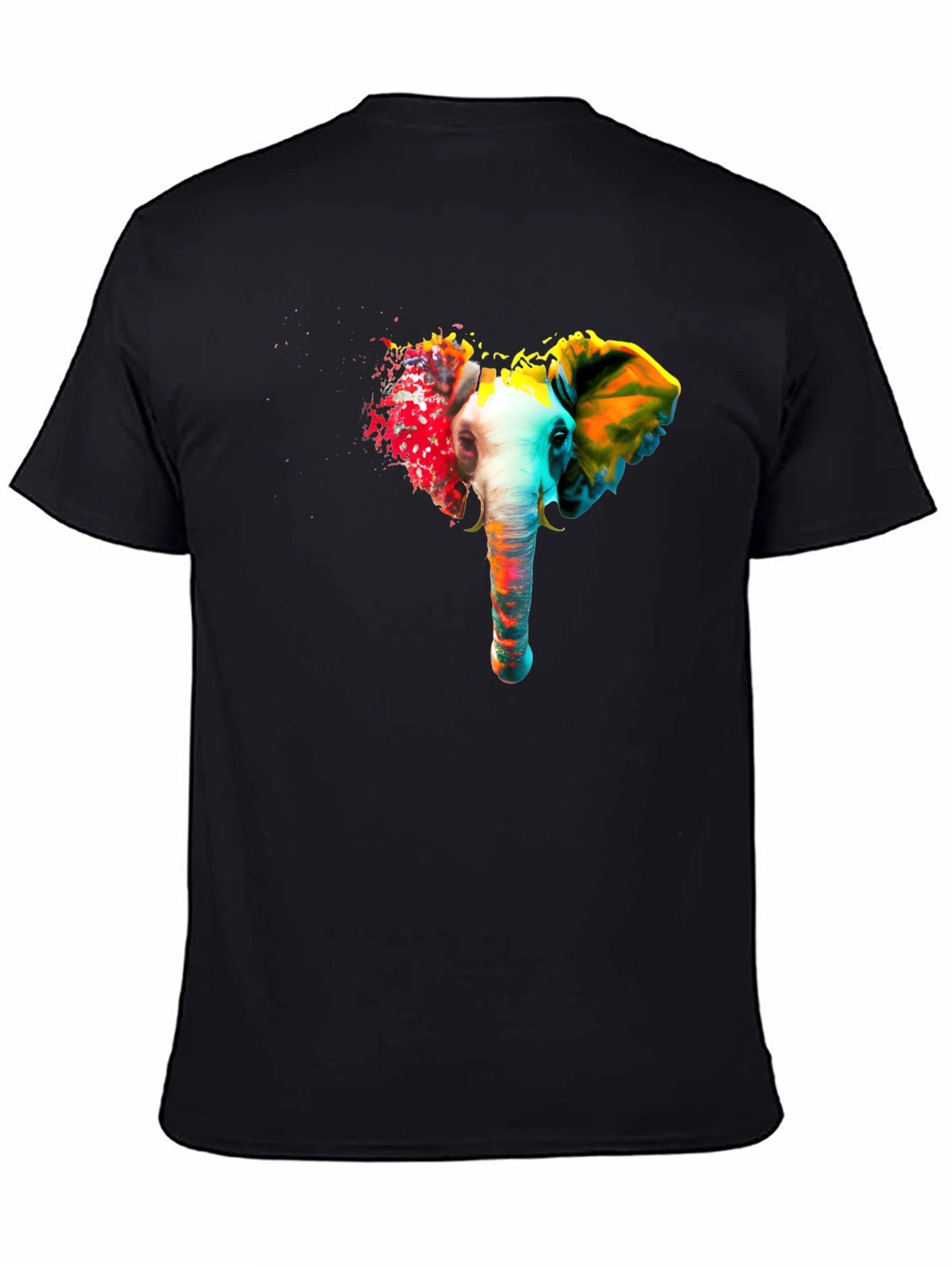 Vibrant Elephant Graphic T-Shirt - Unique Art Tee