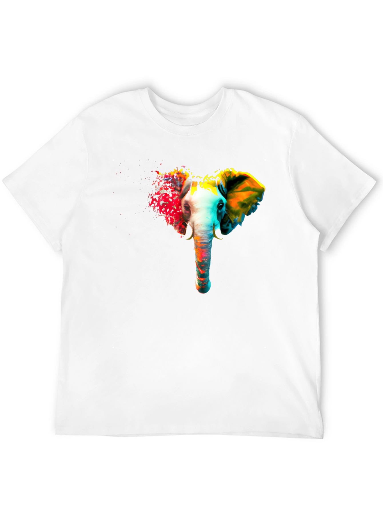 Vibrant Elephant Graphic T-Shirt - Unique Art Tee