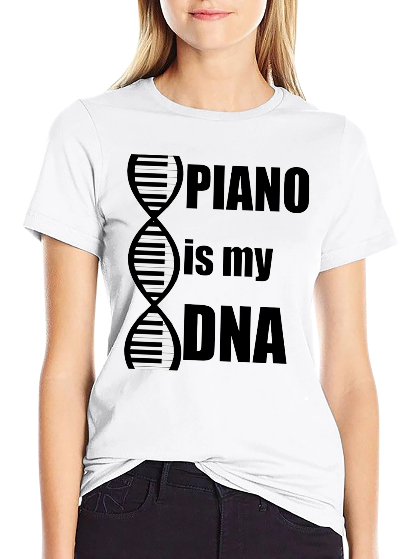 Piano is My DNA Graphic Tee - Musician T-Shirt
