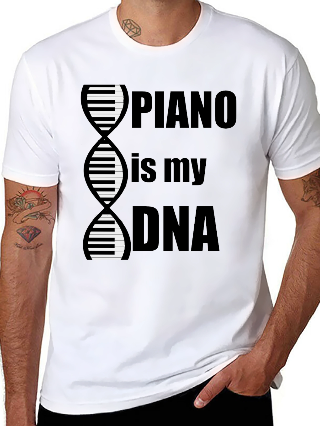 Piano is My DNA Graphic Tee - Musician T-Shirt