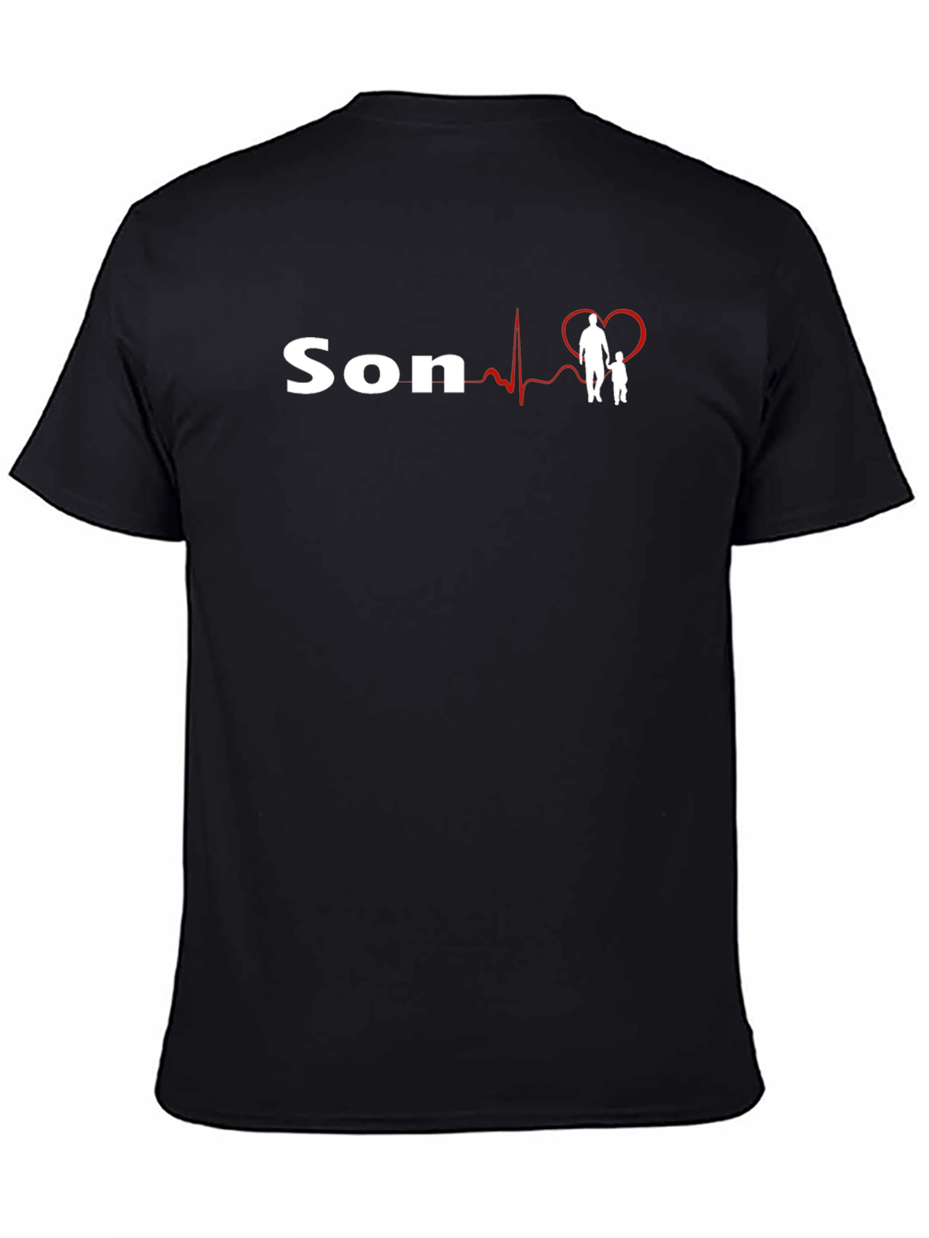 Father and Son Heartbeat Graphic Tee