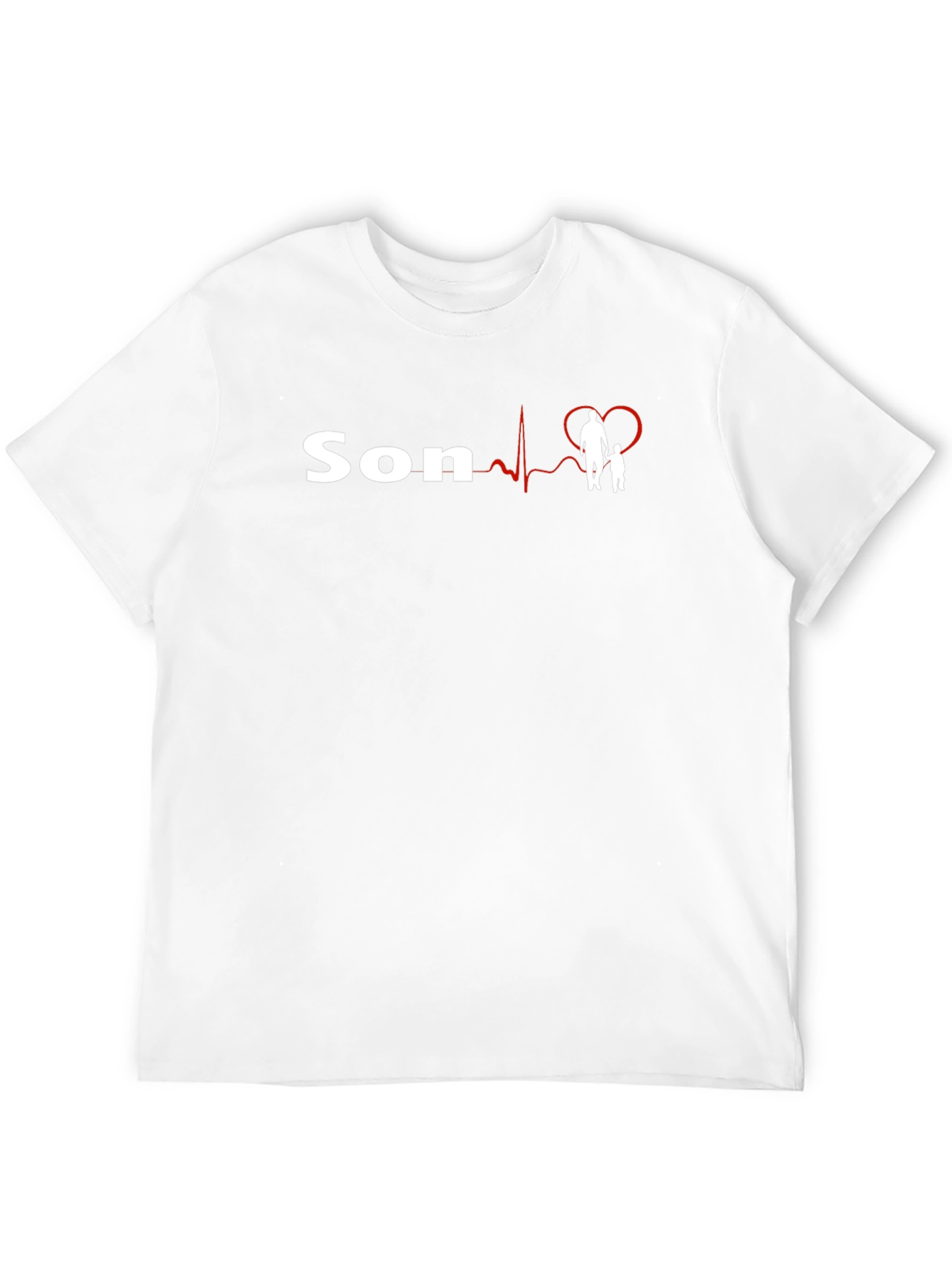 Father and Son Heartbeat Graphic Tee