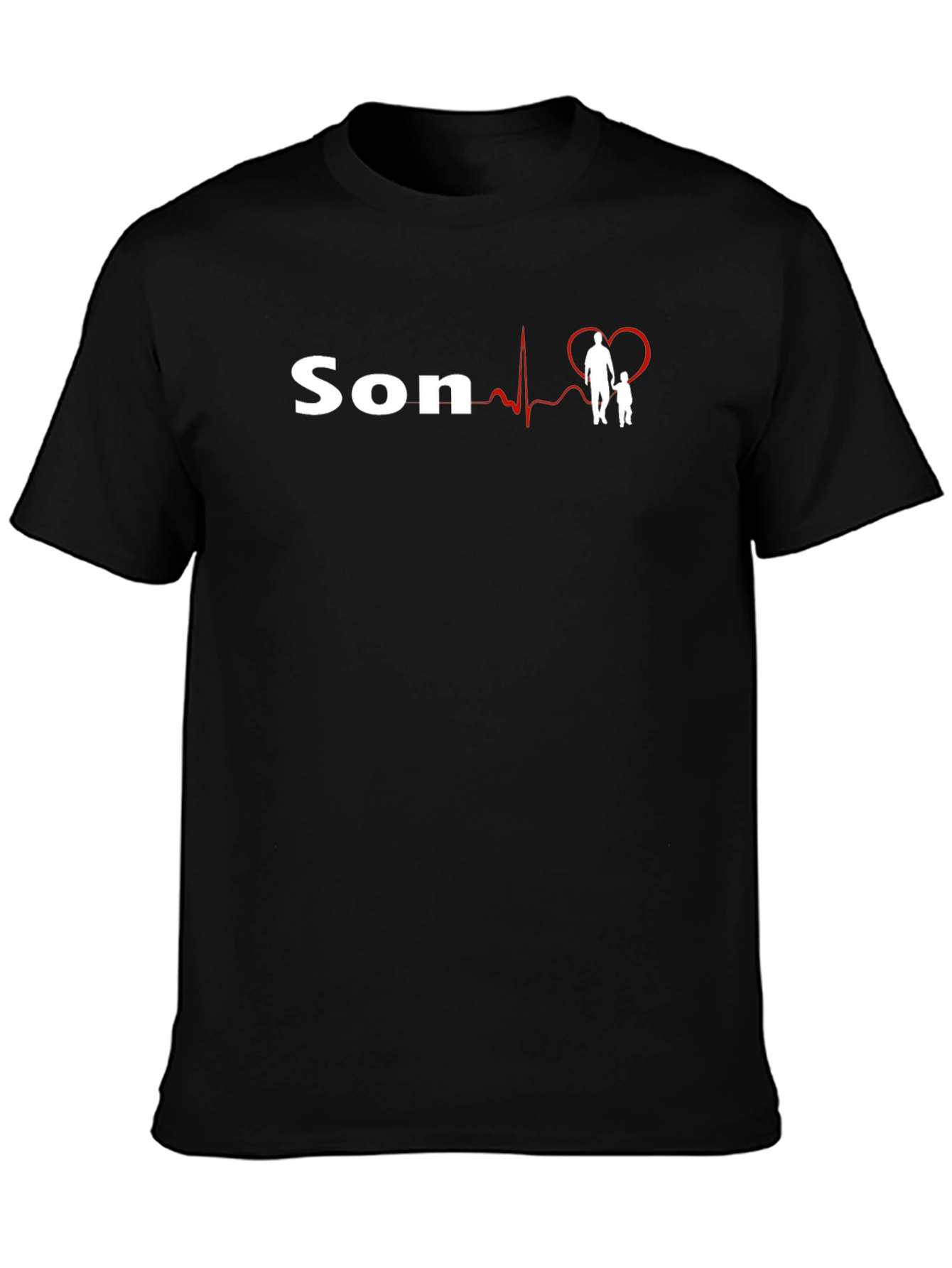 Father and Son Heartbeat Graphic Tee
