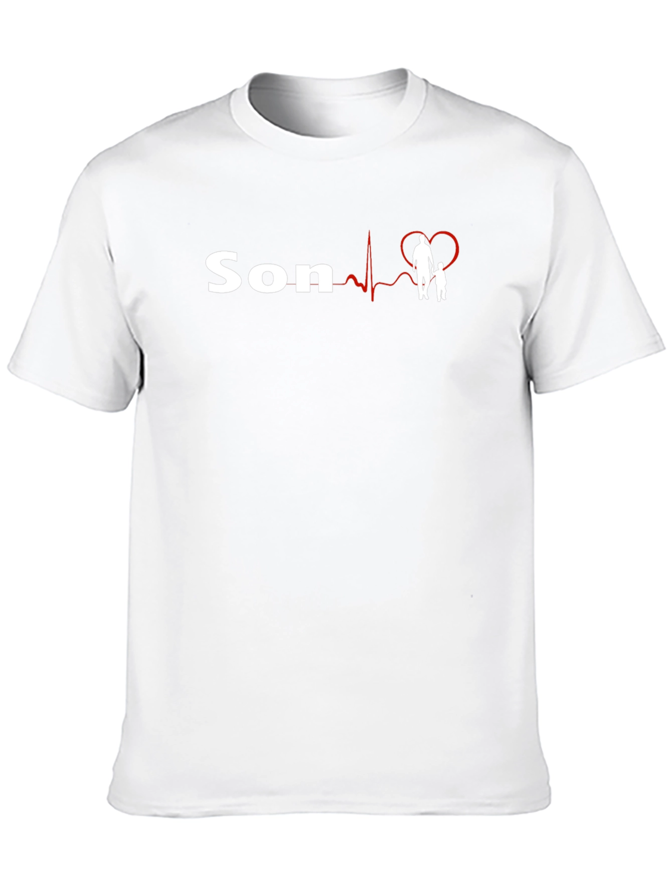 Father and Son Heartbeat Graphic Tee