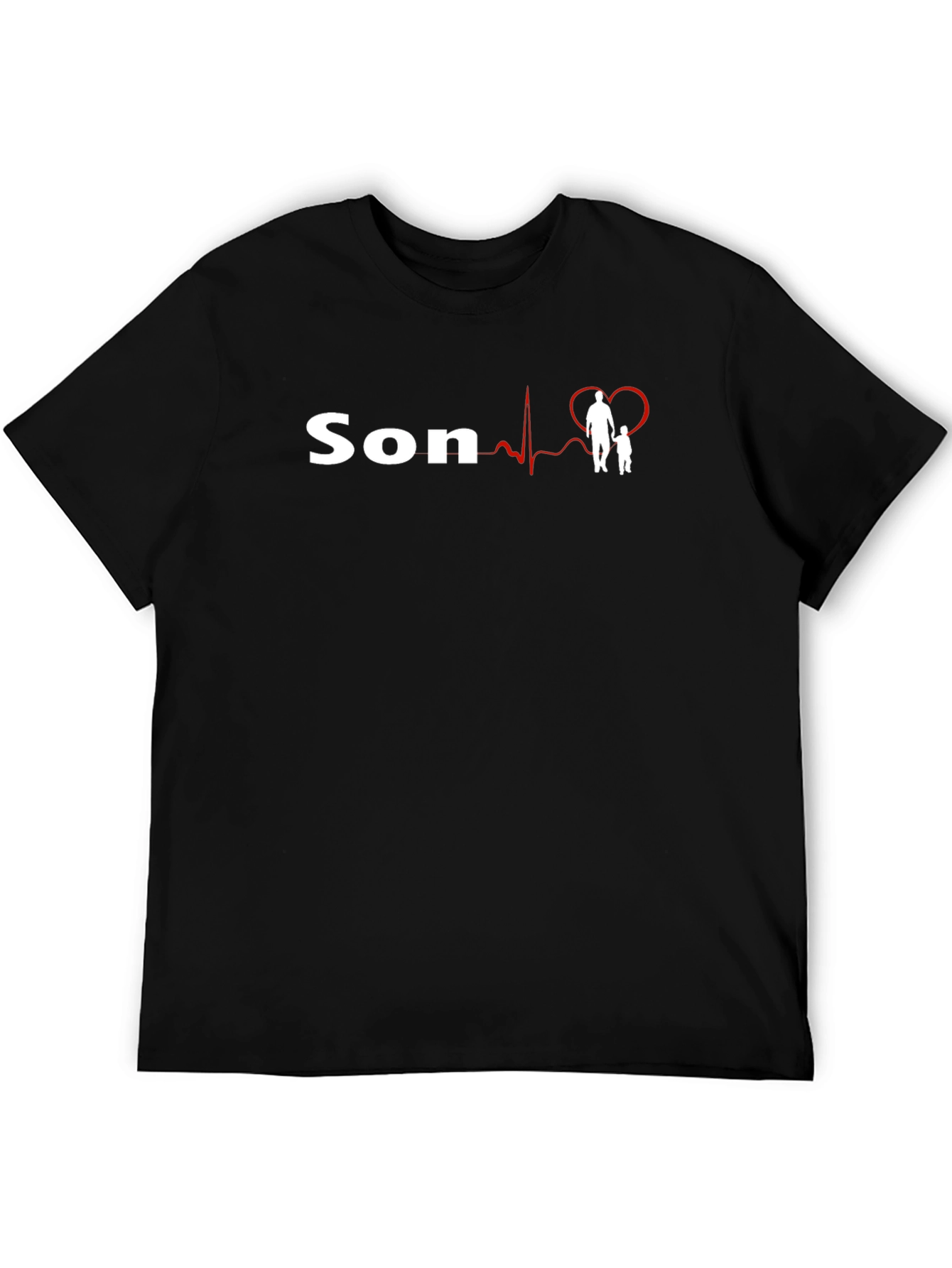 Father and Son Heartbeat Graphic Tee